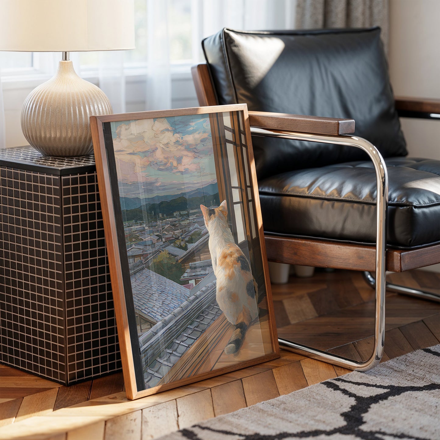 Calico Dreams On Window Ledge