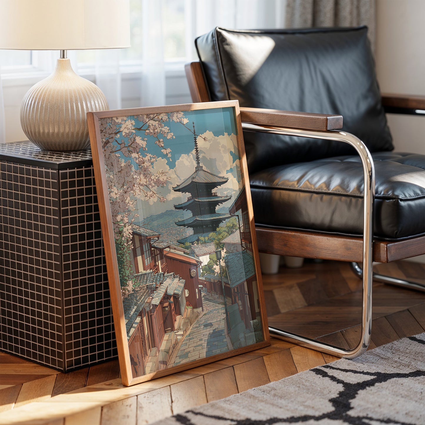 Cherry Blossoms Crown Ancient Streets