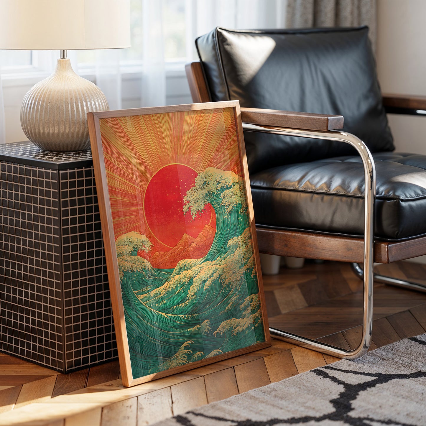 Ocean Waves Chase Rising Sun