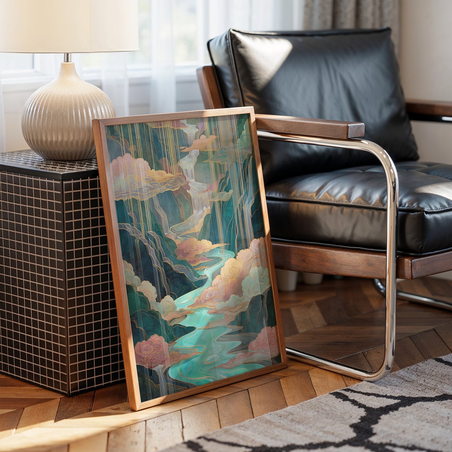 Golden Rain Falls On Turquoise Dreams