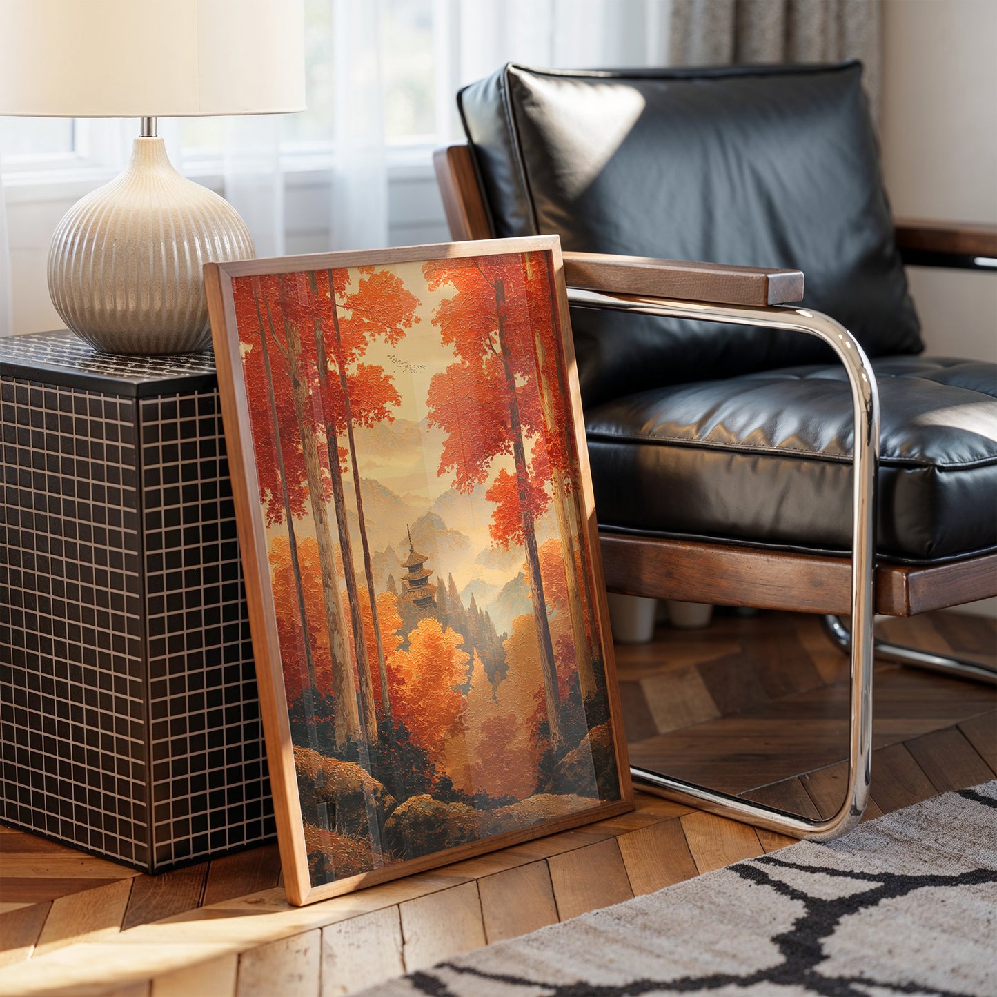 Maple Forest Guards Ancient Temple