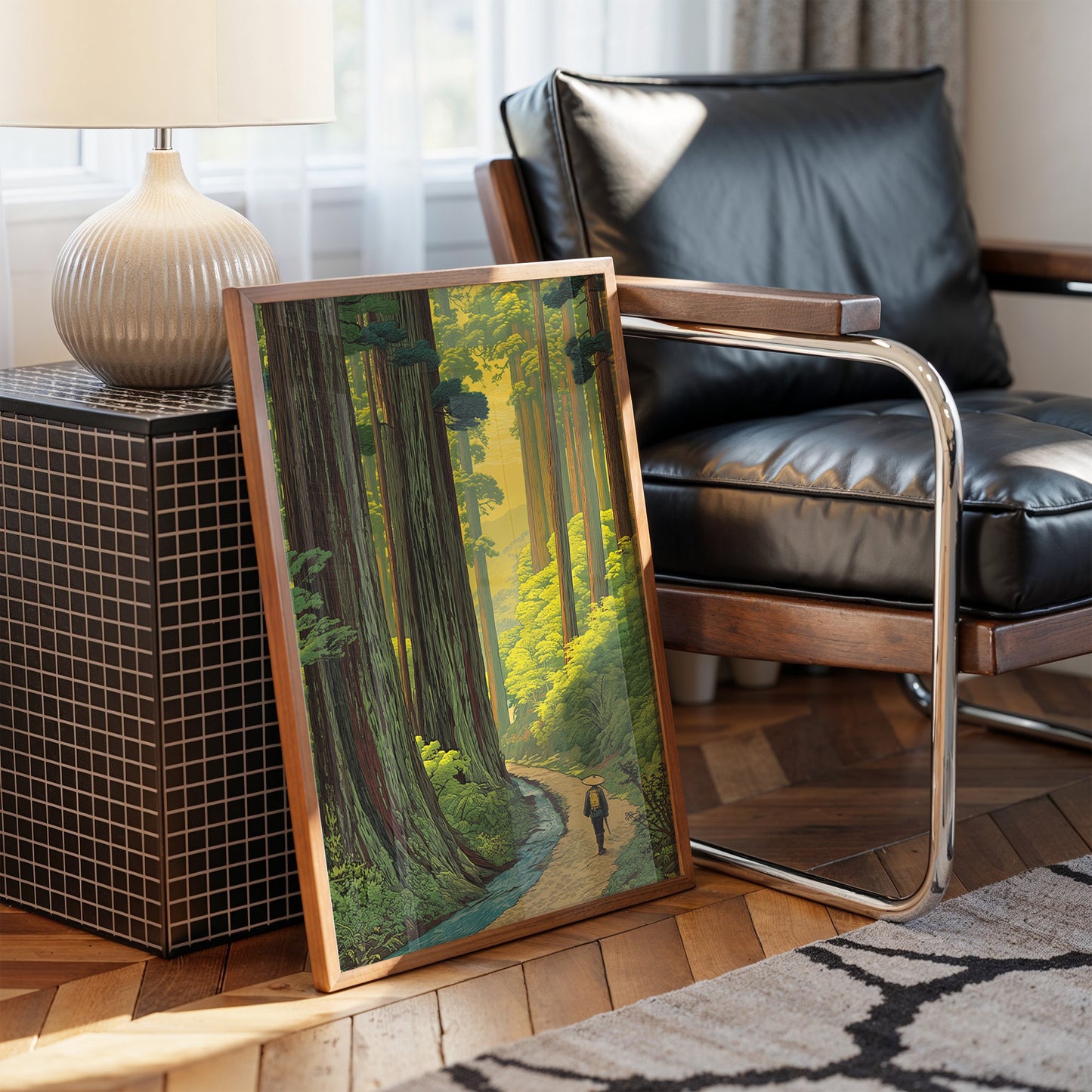 Wanderer Among Ancient Forest Giants