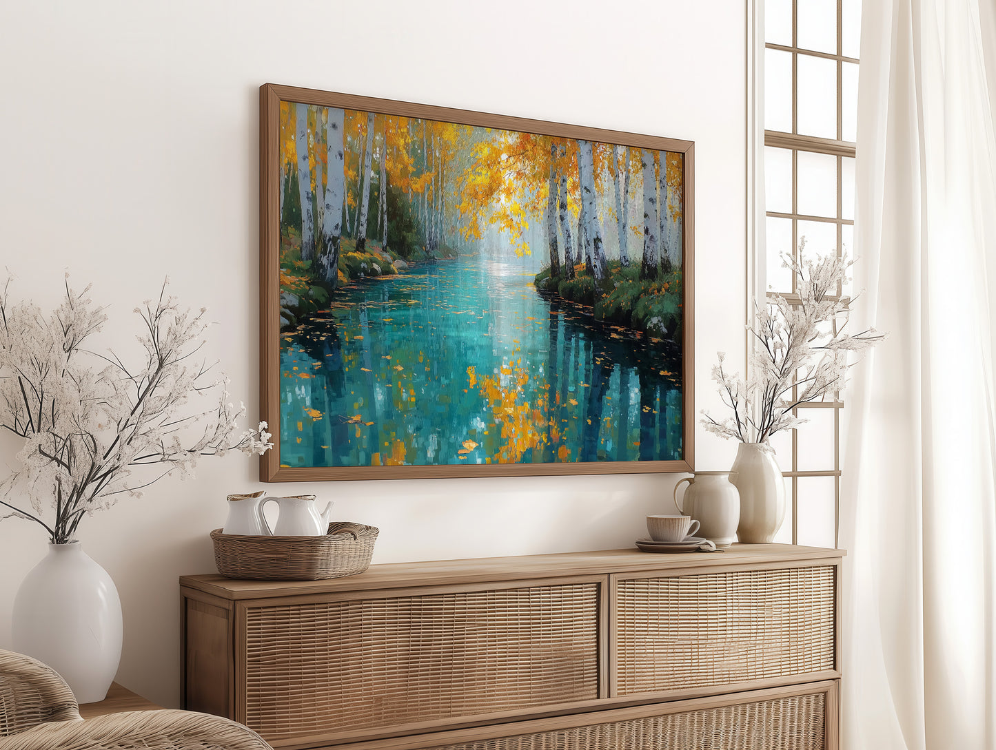 Birch Trees Mirror Autumn's Song