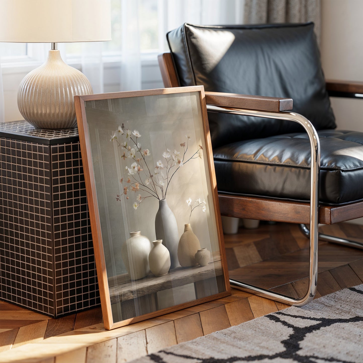 Delicate Blossoms Meet Modern Lines