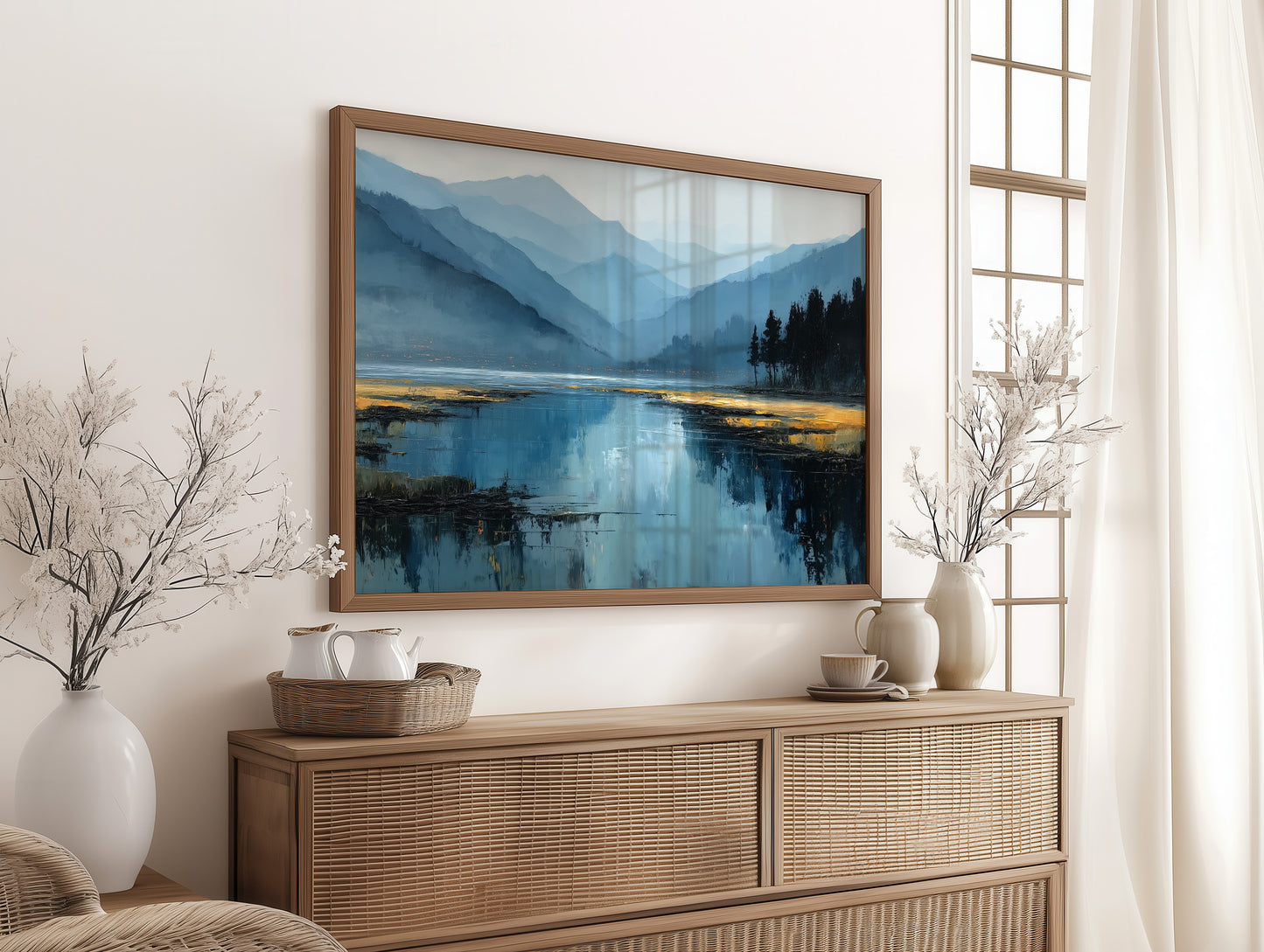 Mountain Lake Holds Evening's Secrets