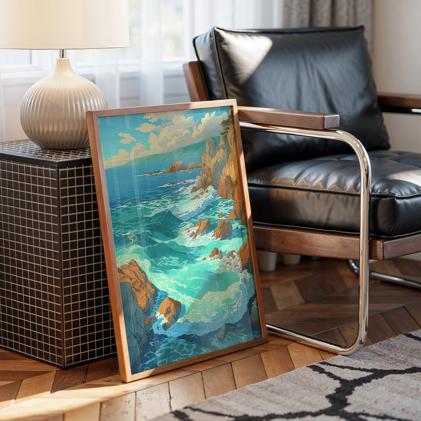 Coastal Cliffs Meet Turquoise Tides