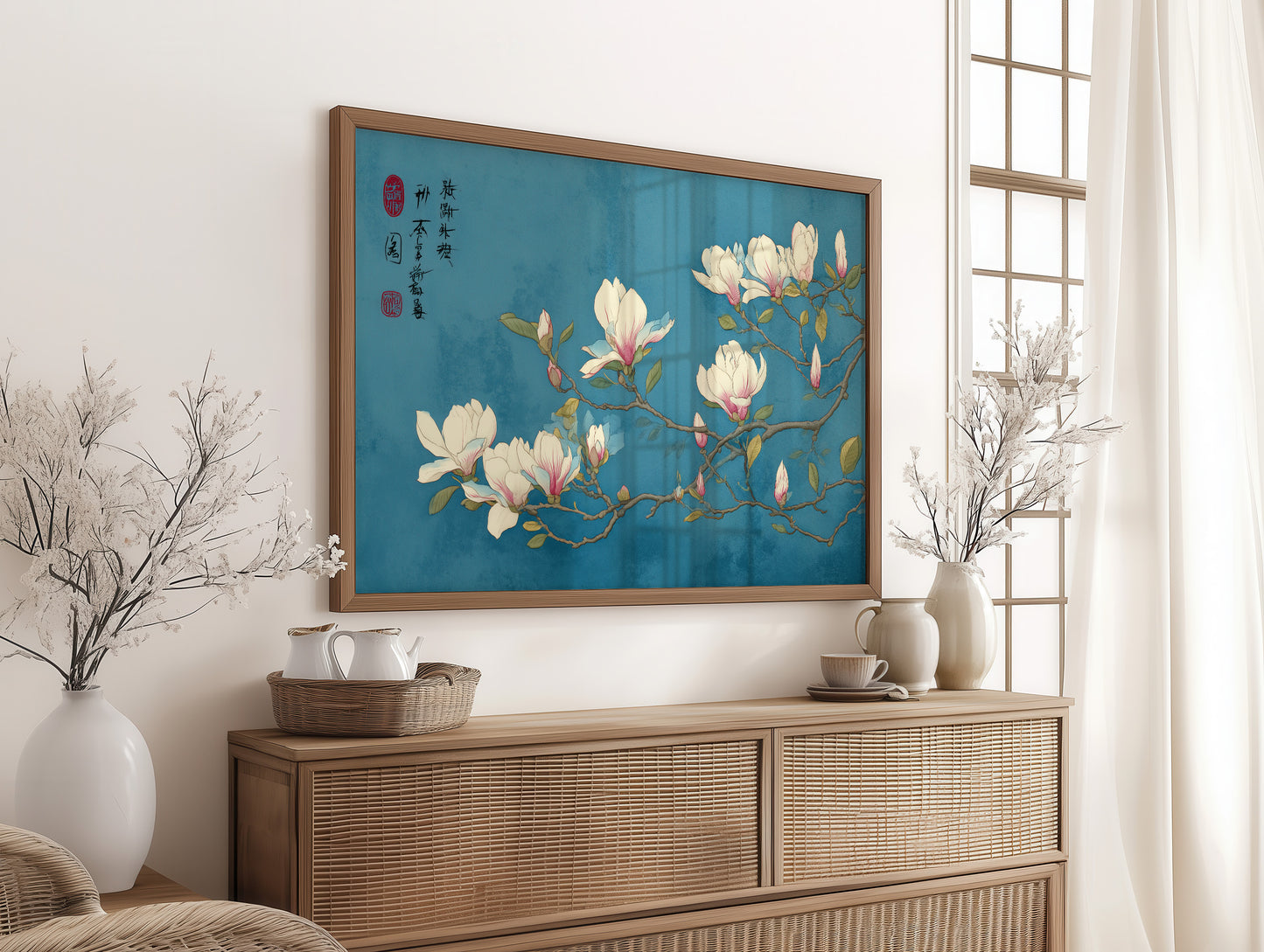 Magnolias Float On Azure Seas