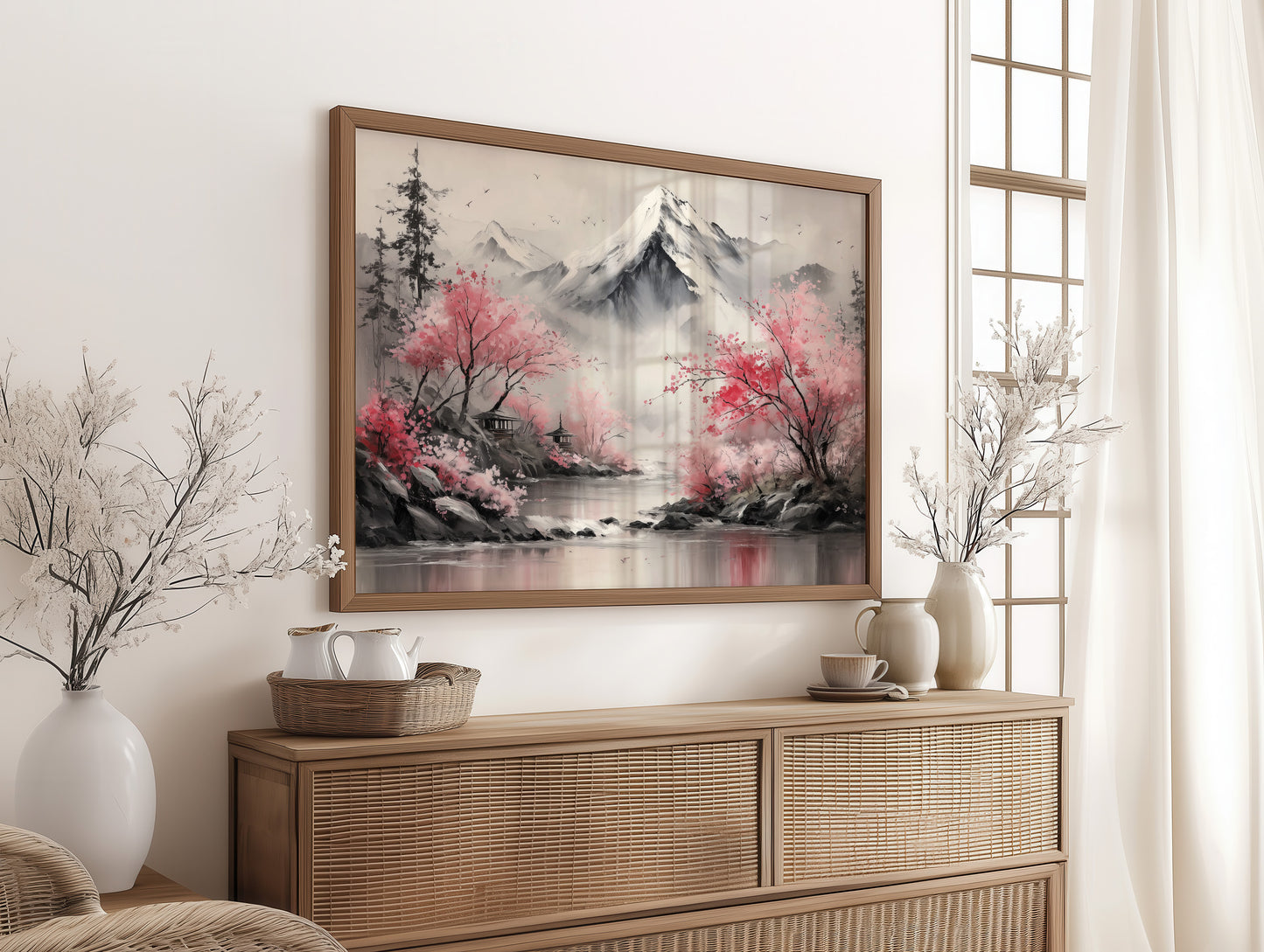 Cherry Blossoms Guard Mountain Temples