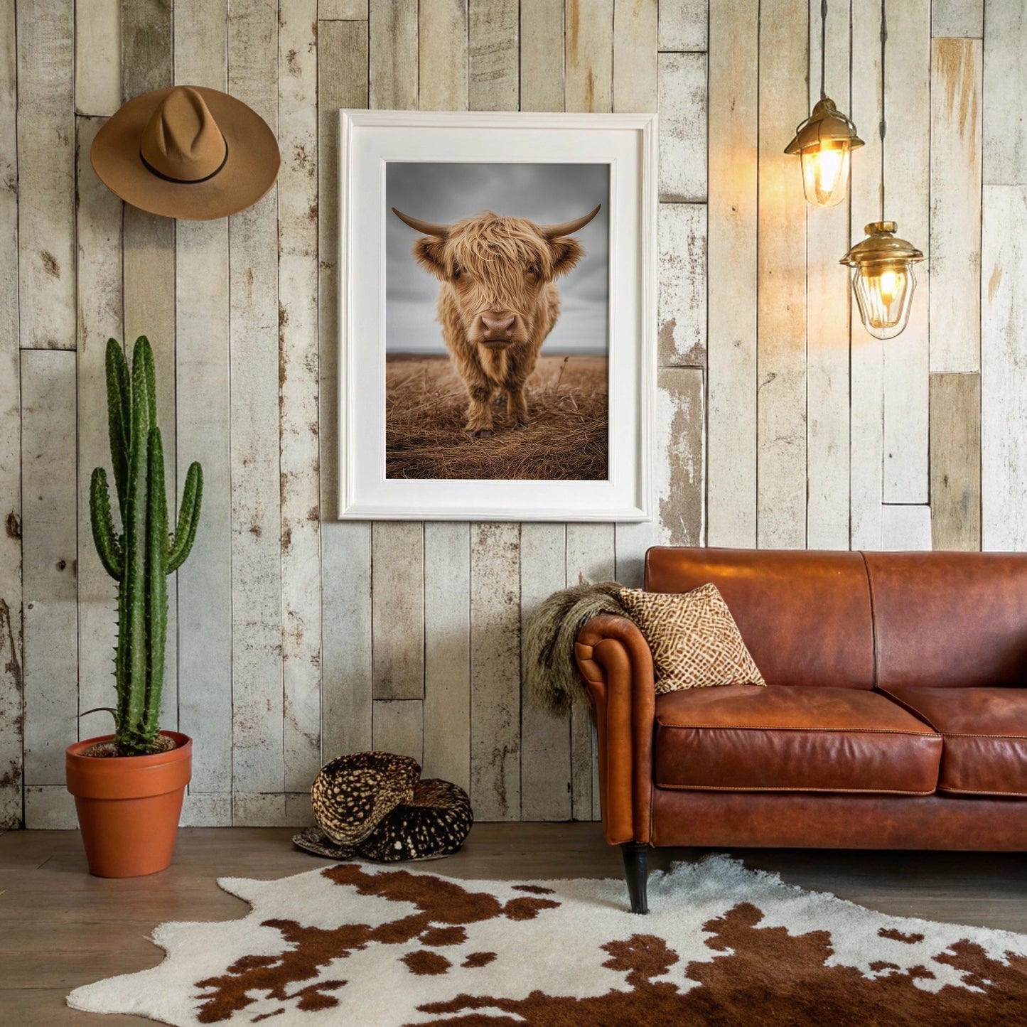 Highland Soul In Rustic Portrait
