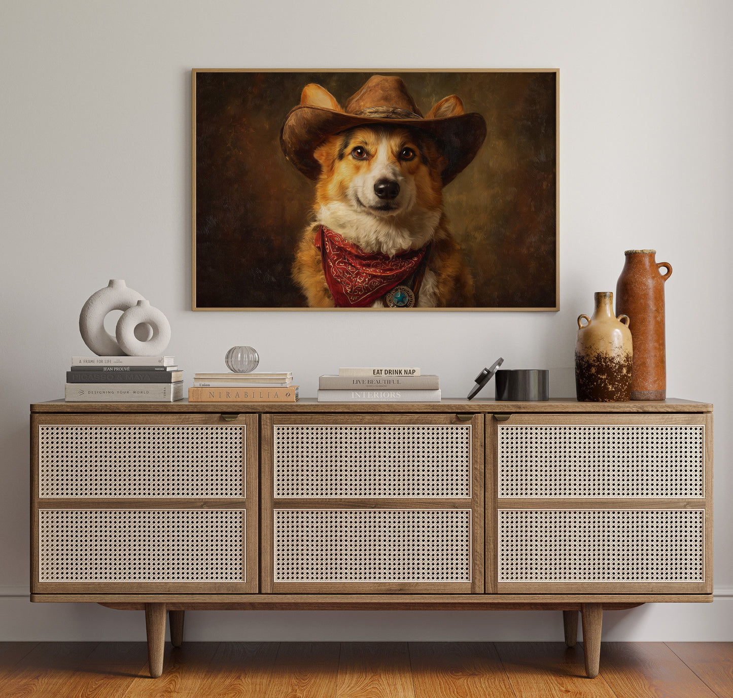 Loyal Companion In Western Attire