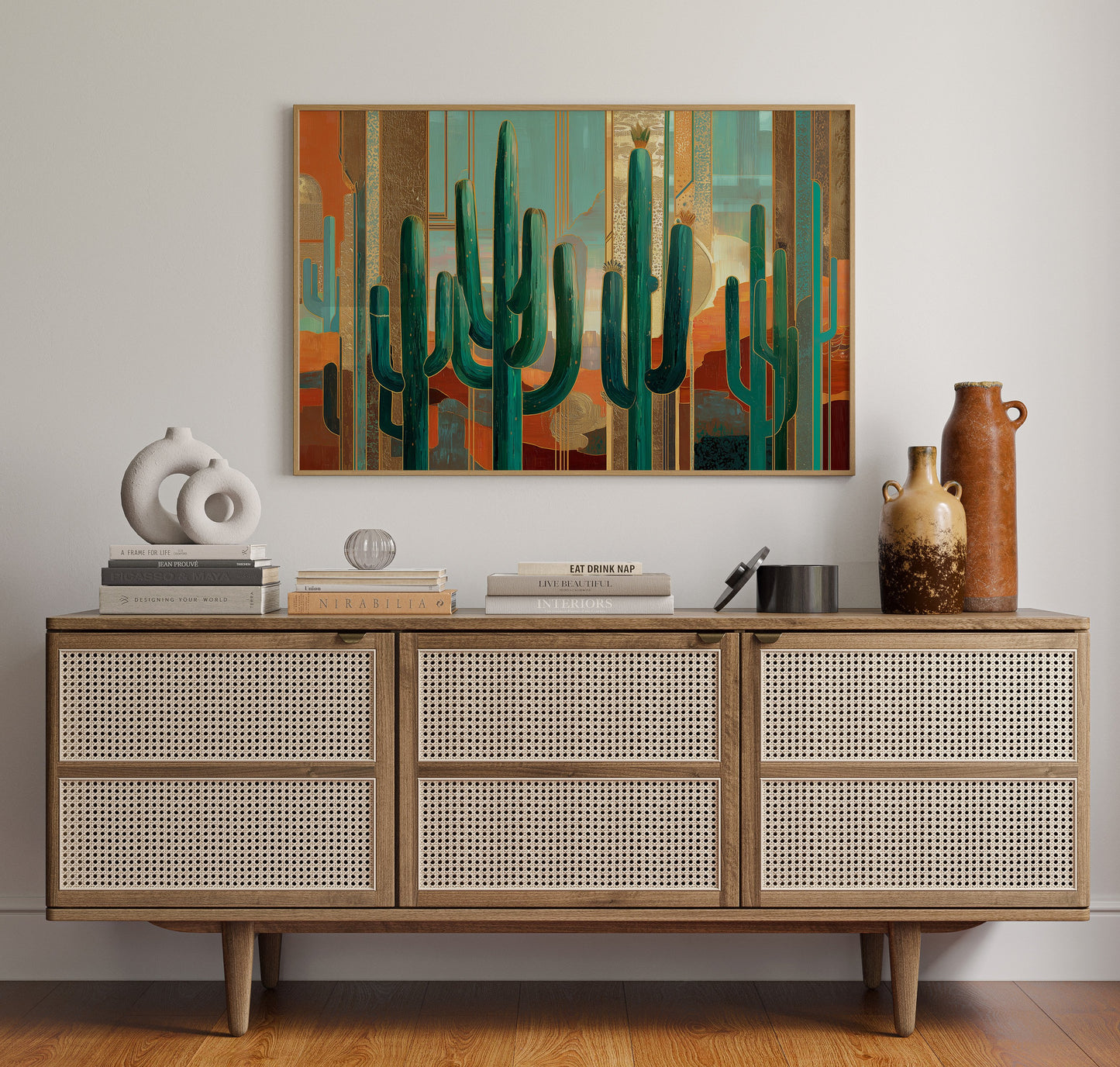 Desert Sentinels In Gilded Light