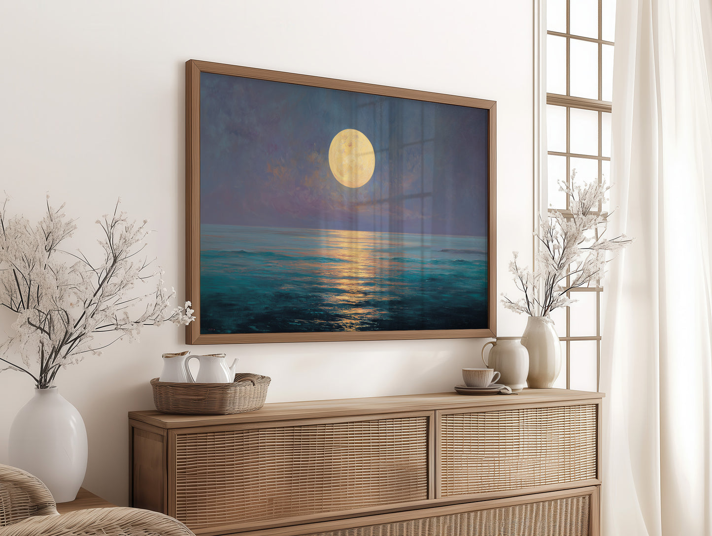 Full Moon Paints Ocean Gold