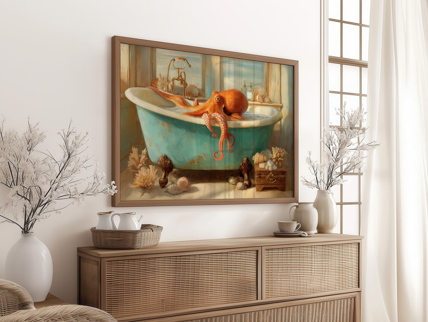 Octopus Takes A Turquoise Bath