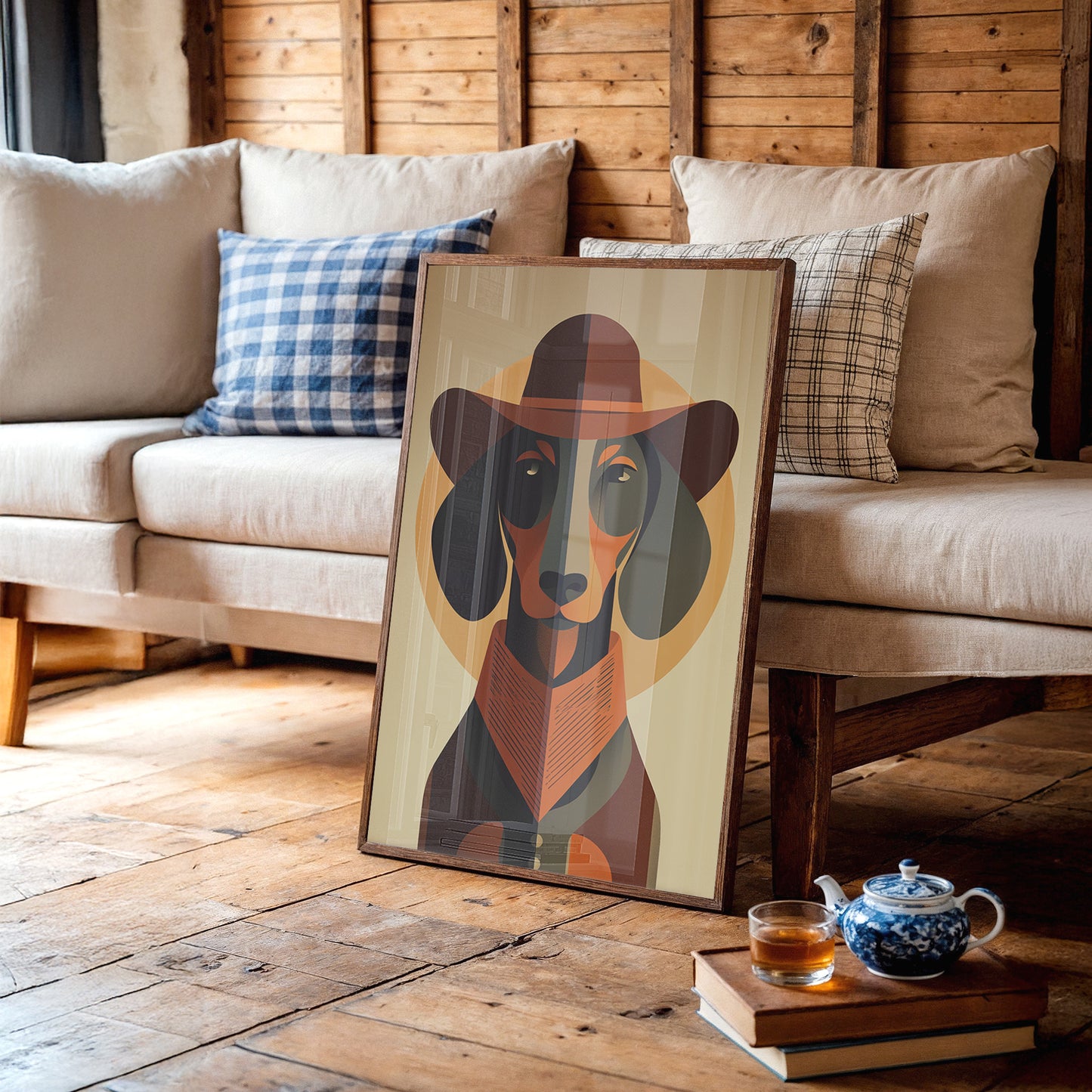 Western Hound's Geometric Portrait