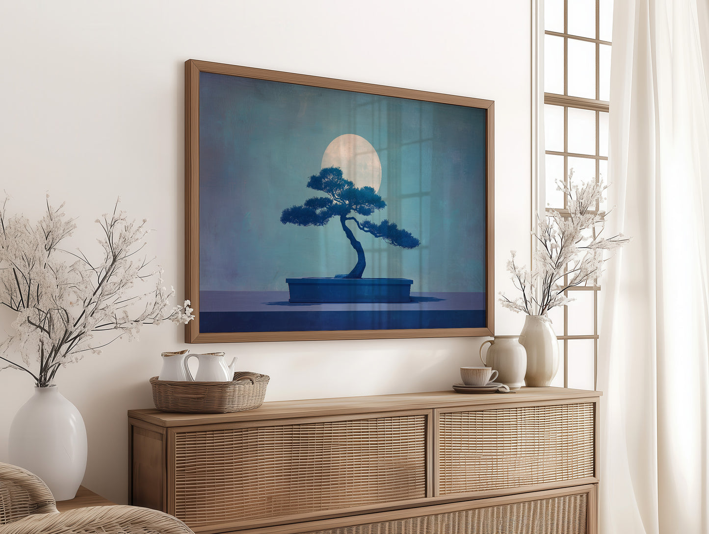 Moonlit Bonsai Whispers Eternal Patience