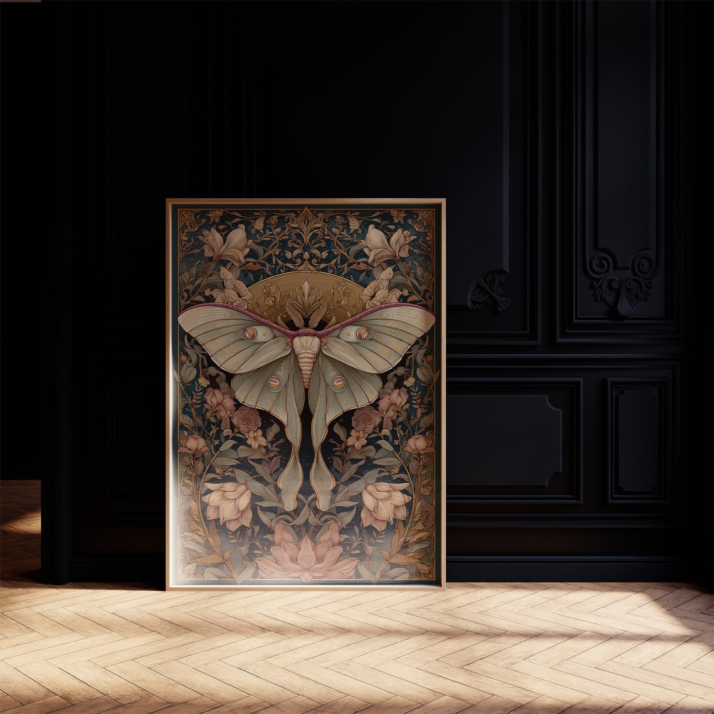 Nocturnal Symmetry: Art Nouveau Moth