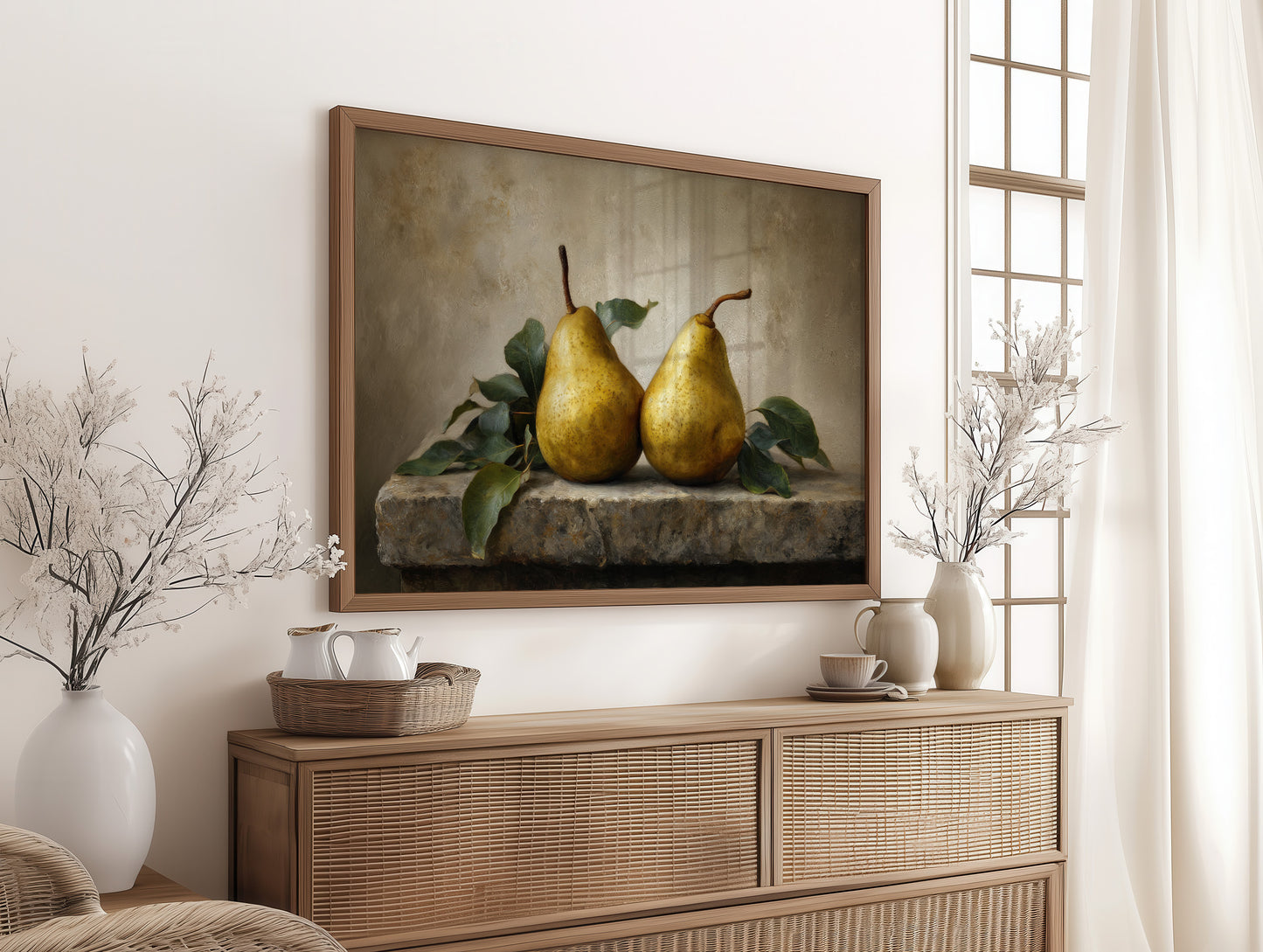 Golden Pears in Quiet Conversation