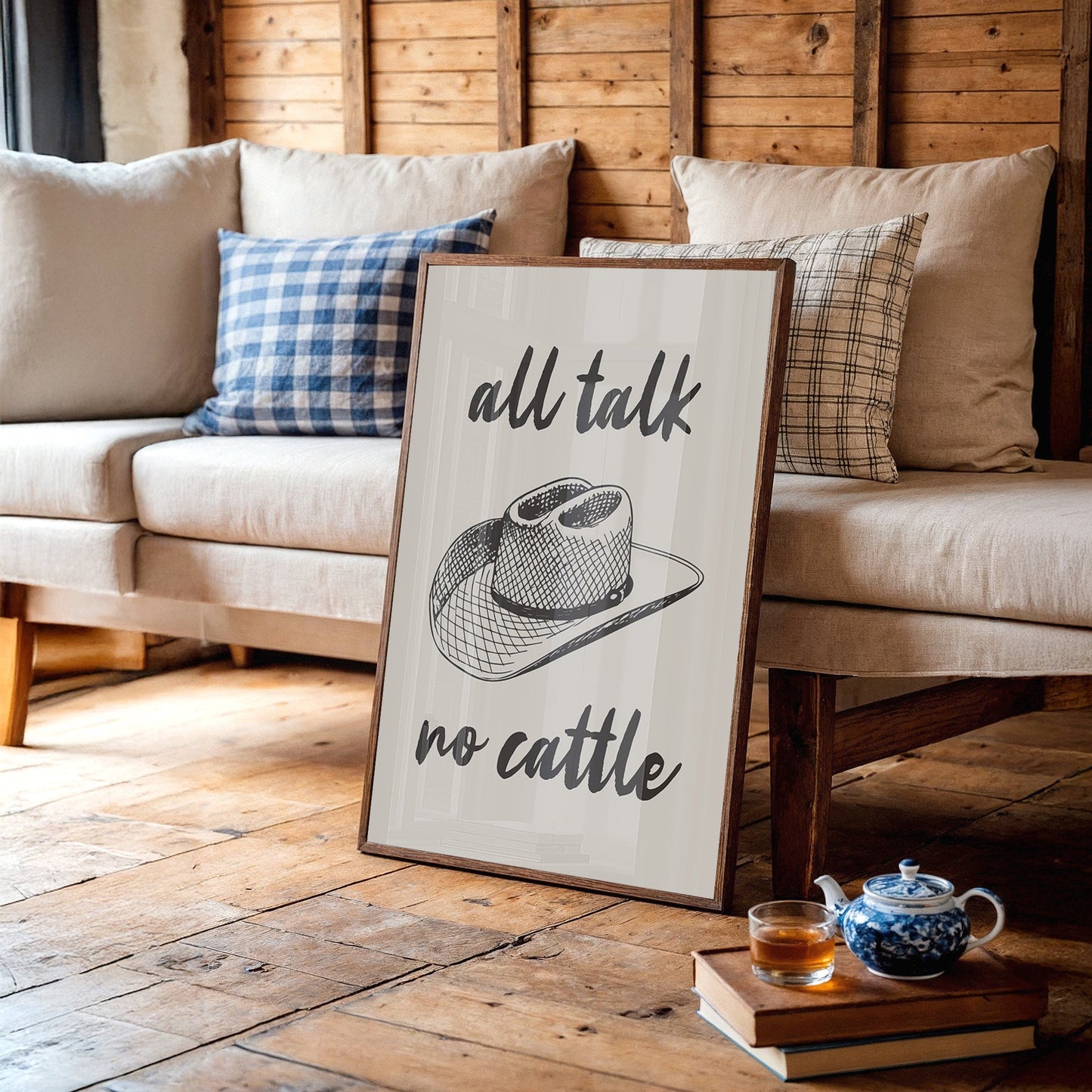 Cowboy Wisdom On Cream Canvas