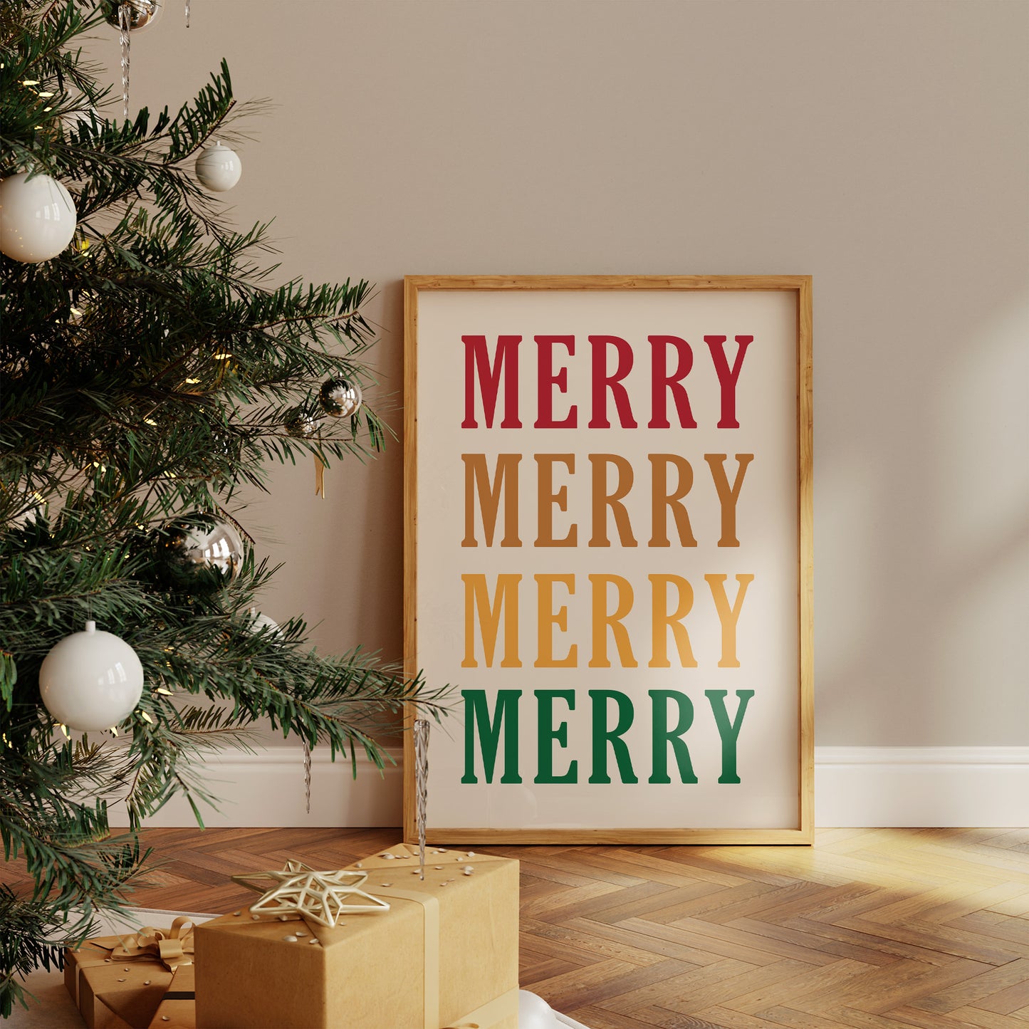Holiday Words In Warm Cascade