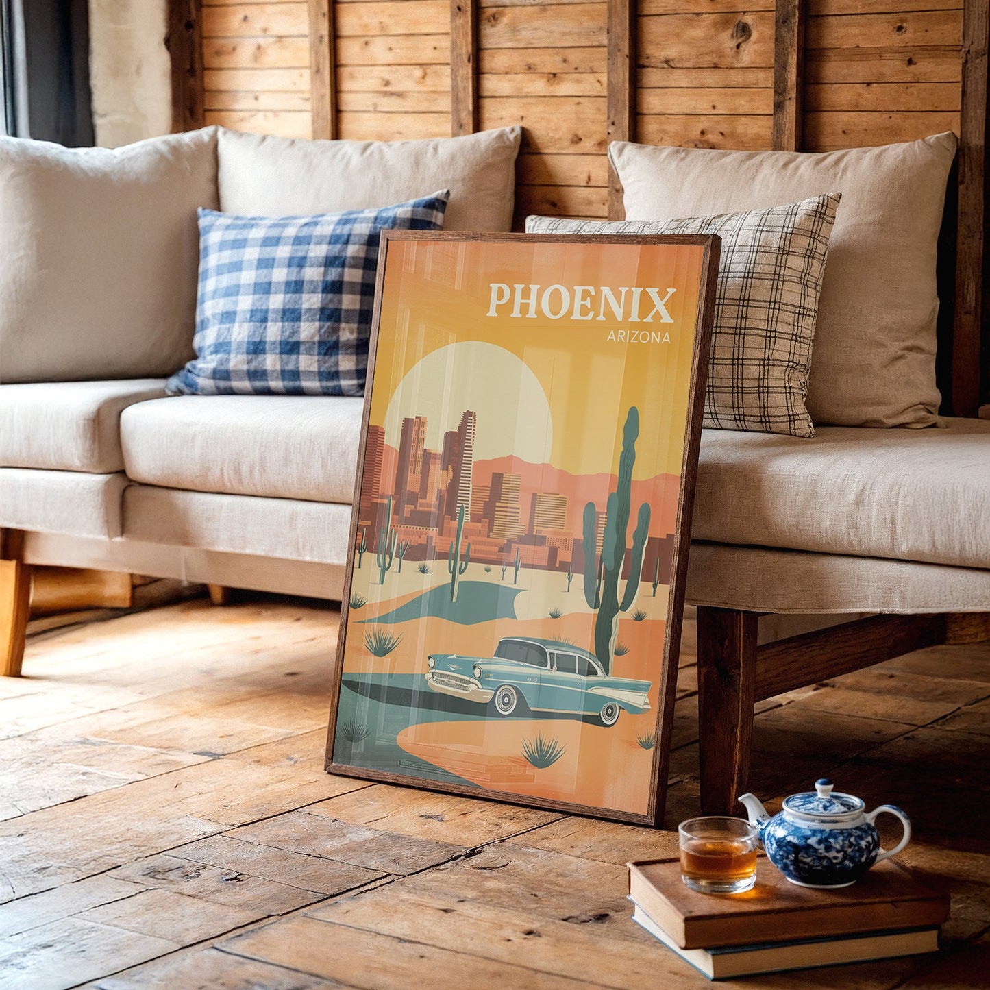 Sunset Cruising Through Desert Horizons