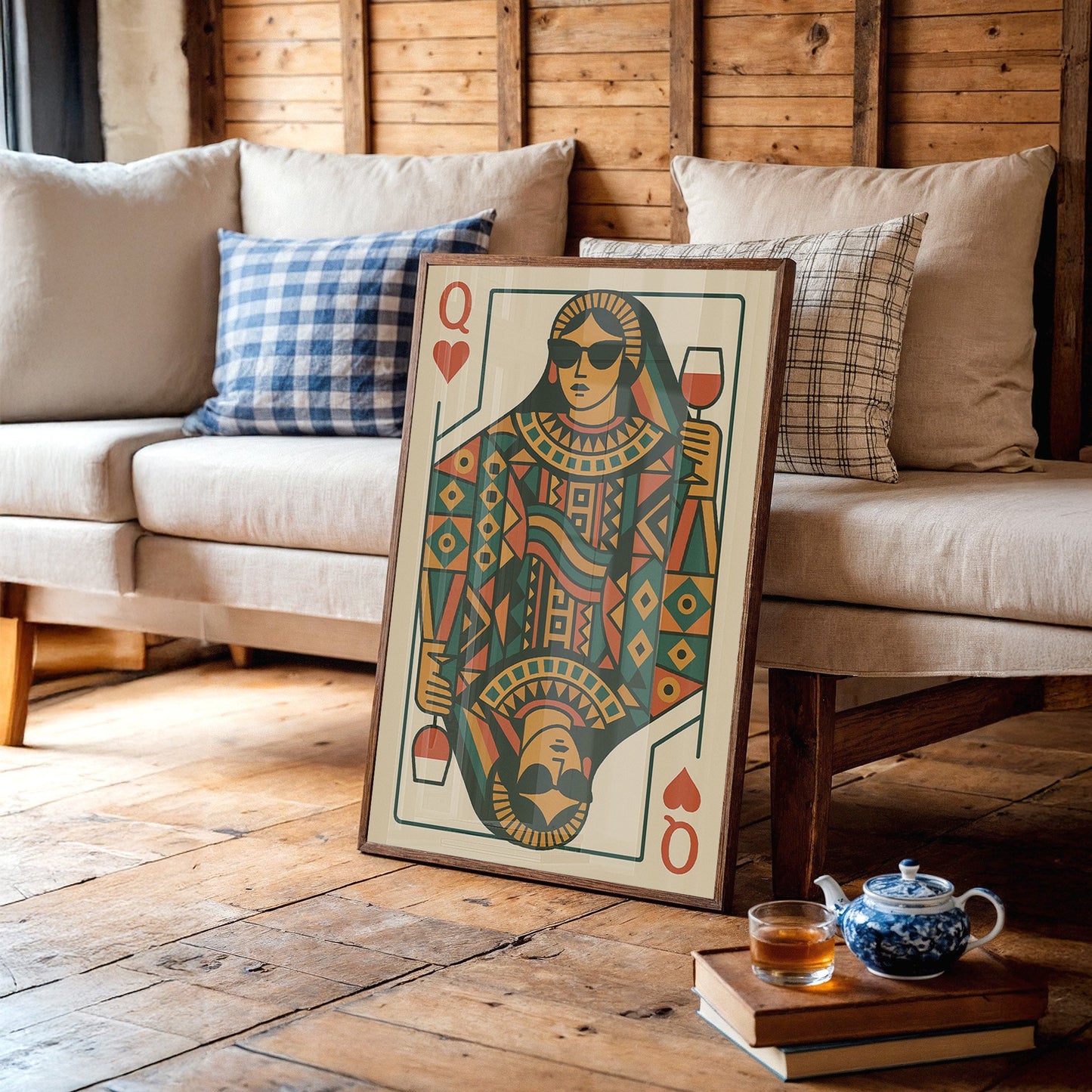 Modern Queen Sips Vintage Red