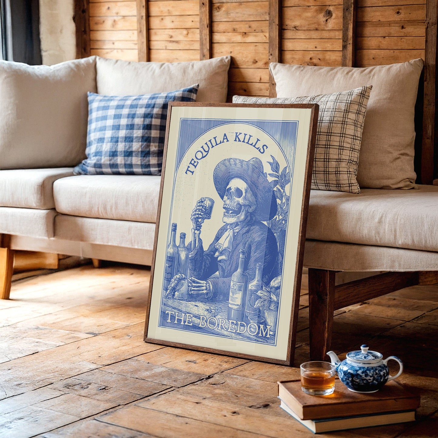 Saloon Blues In Cobalt Ink