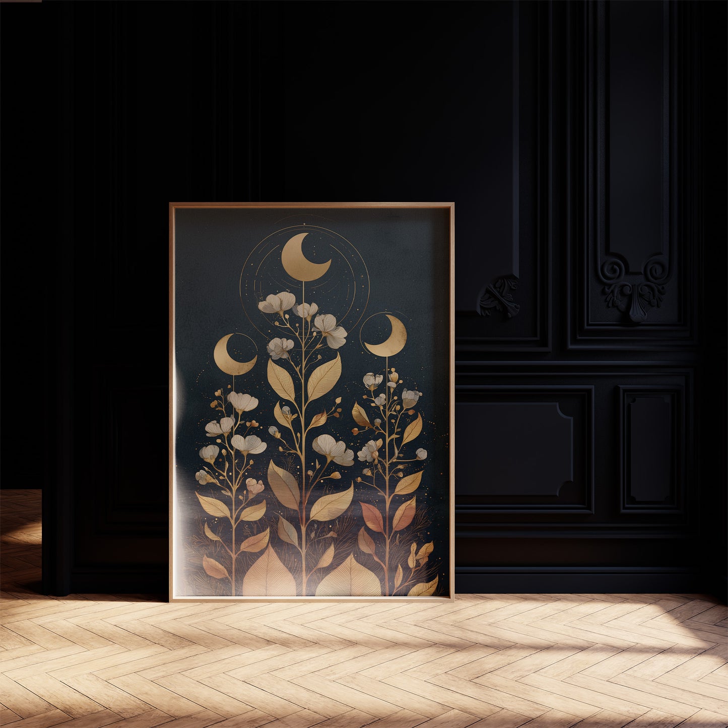Celestial Flora Under Night Sky