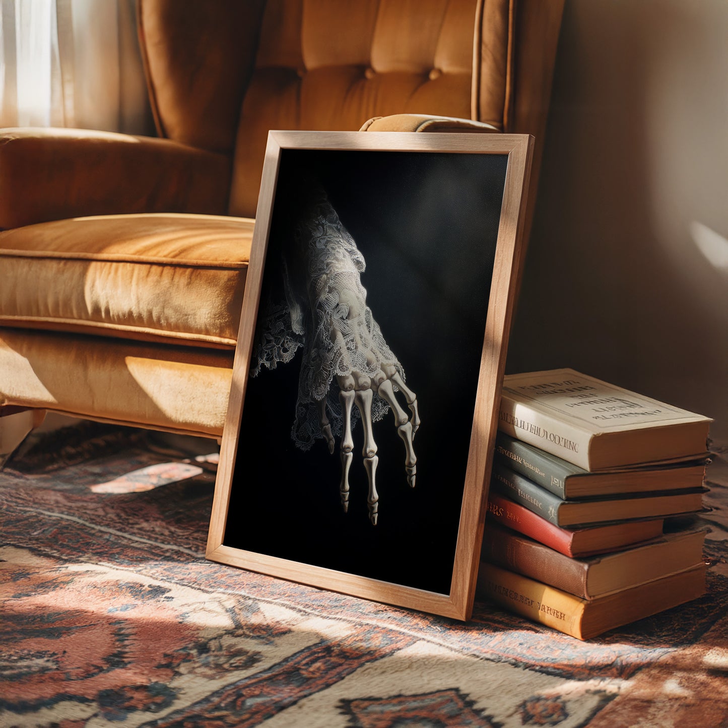 Delicate Bones Behind Lace Curtains