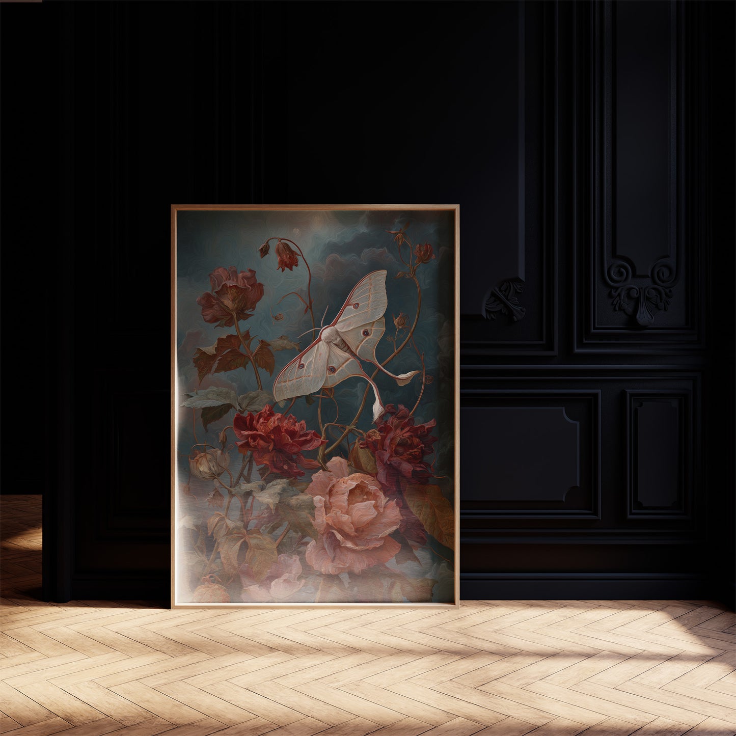 Moth Among Twilight Blooms