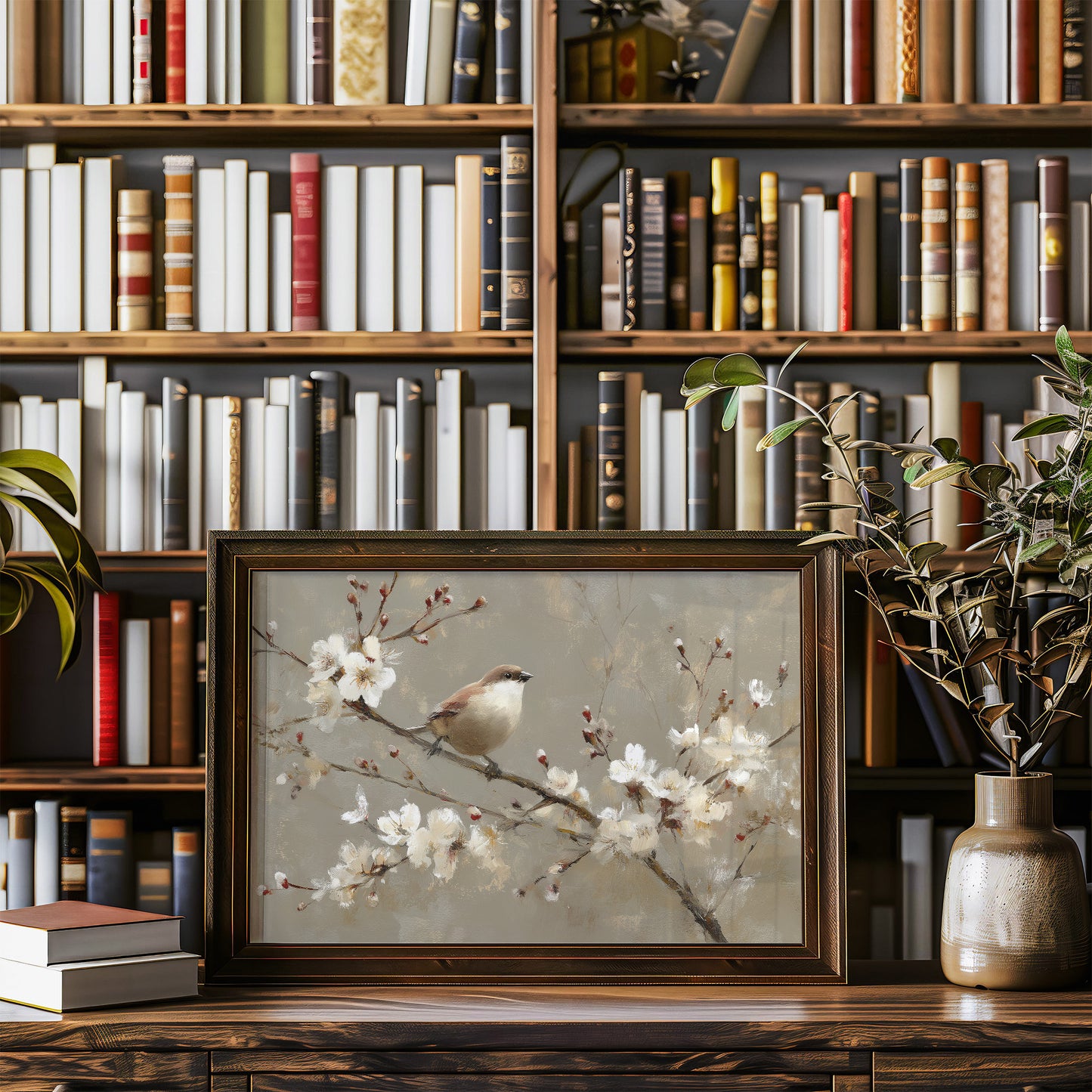 Sparrow Among Spring's First Blossoms