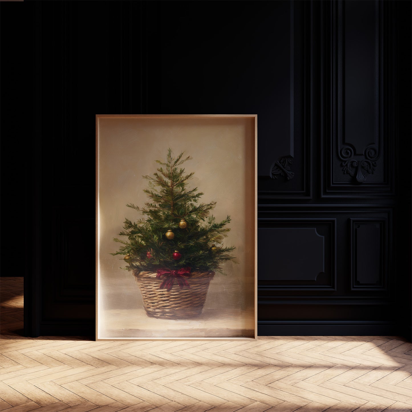 Evergreen Simplicity Against Dark Walls