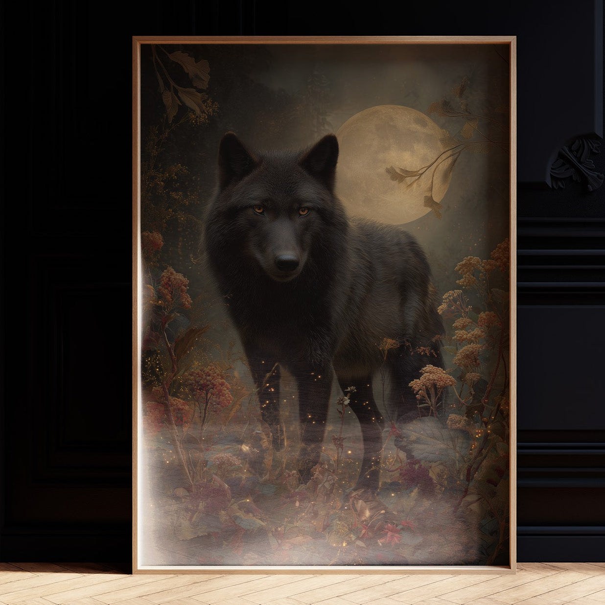 Midnight Hunter Under Autumn Moon