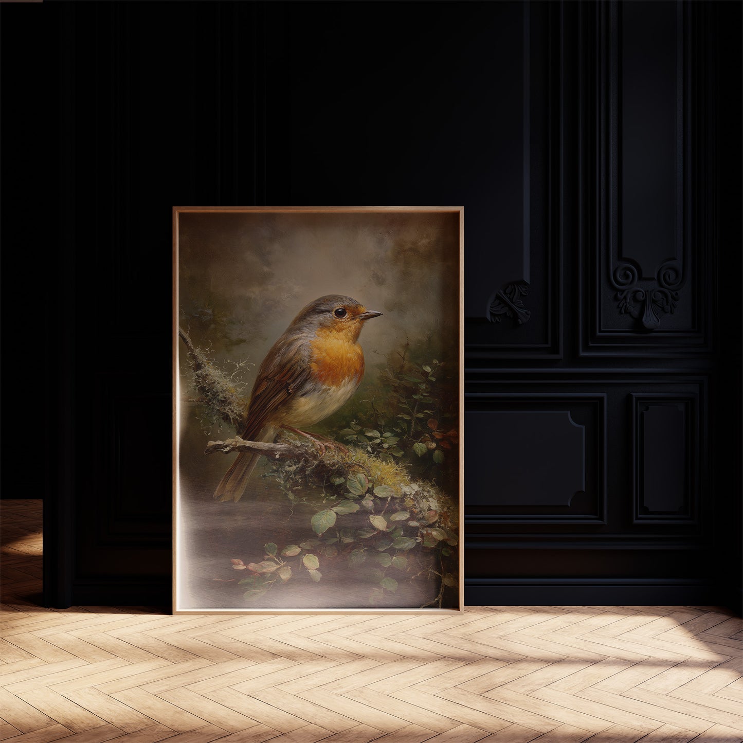 Amber Feathers Against Faded Light