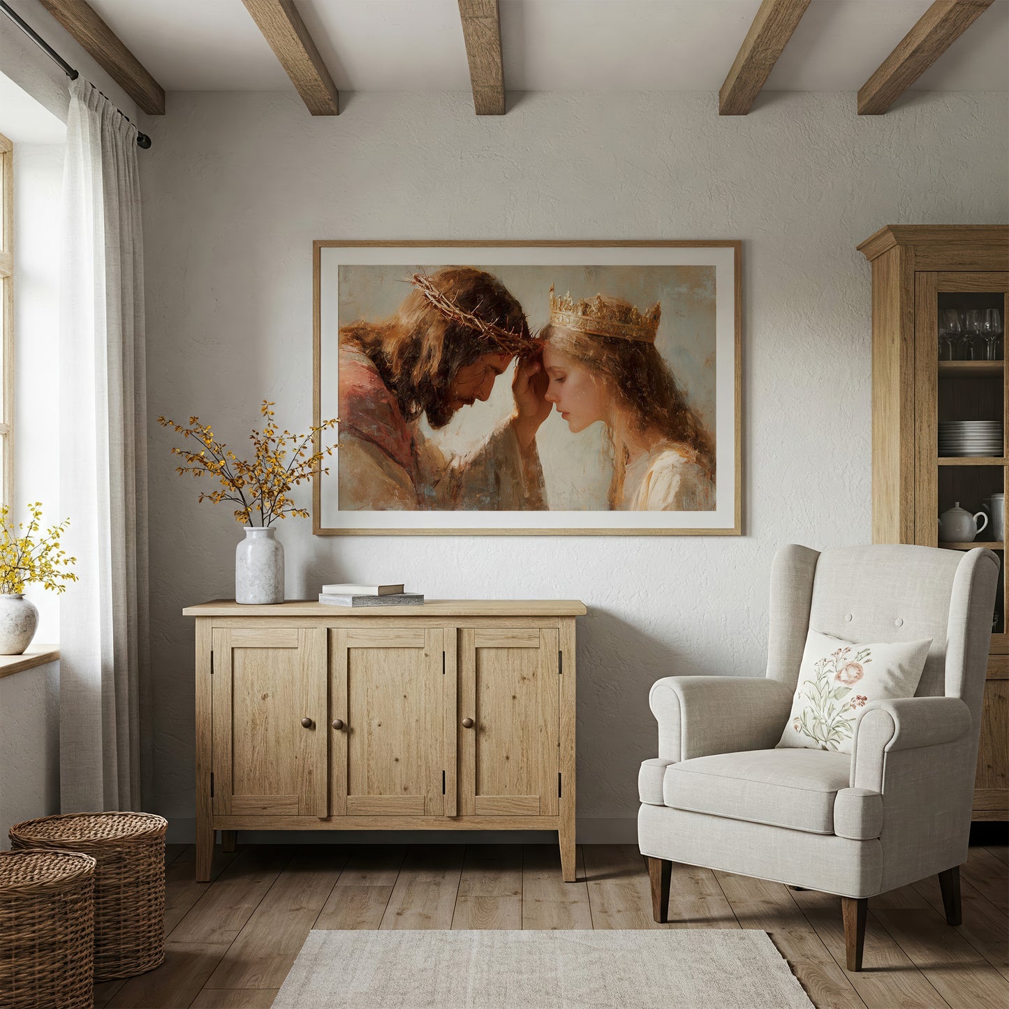 Crowns Meet In Tender Devotion