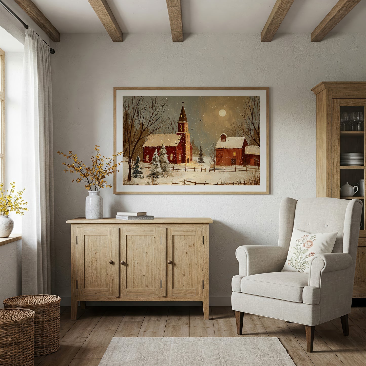 Quiet Village Under Winter Stars