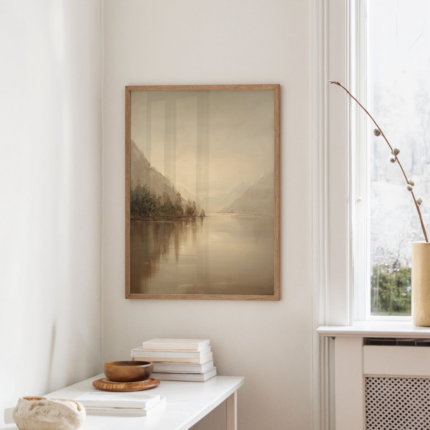 Mist Lingers Over Still Waters