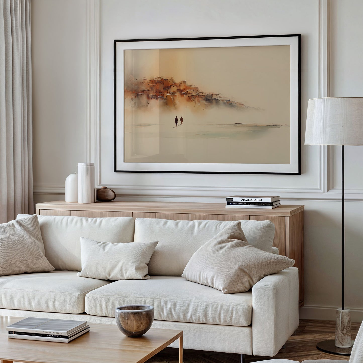 Travelers In Morning Mist