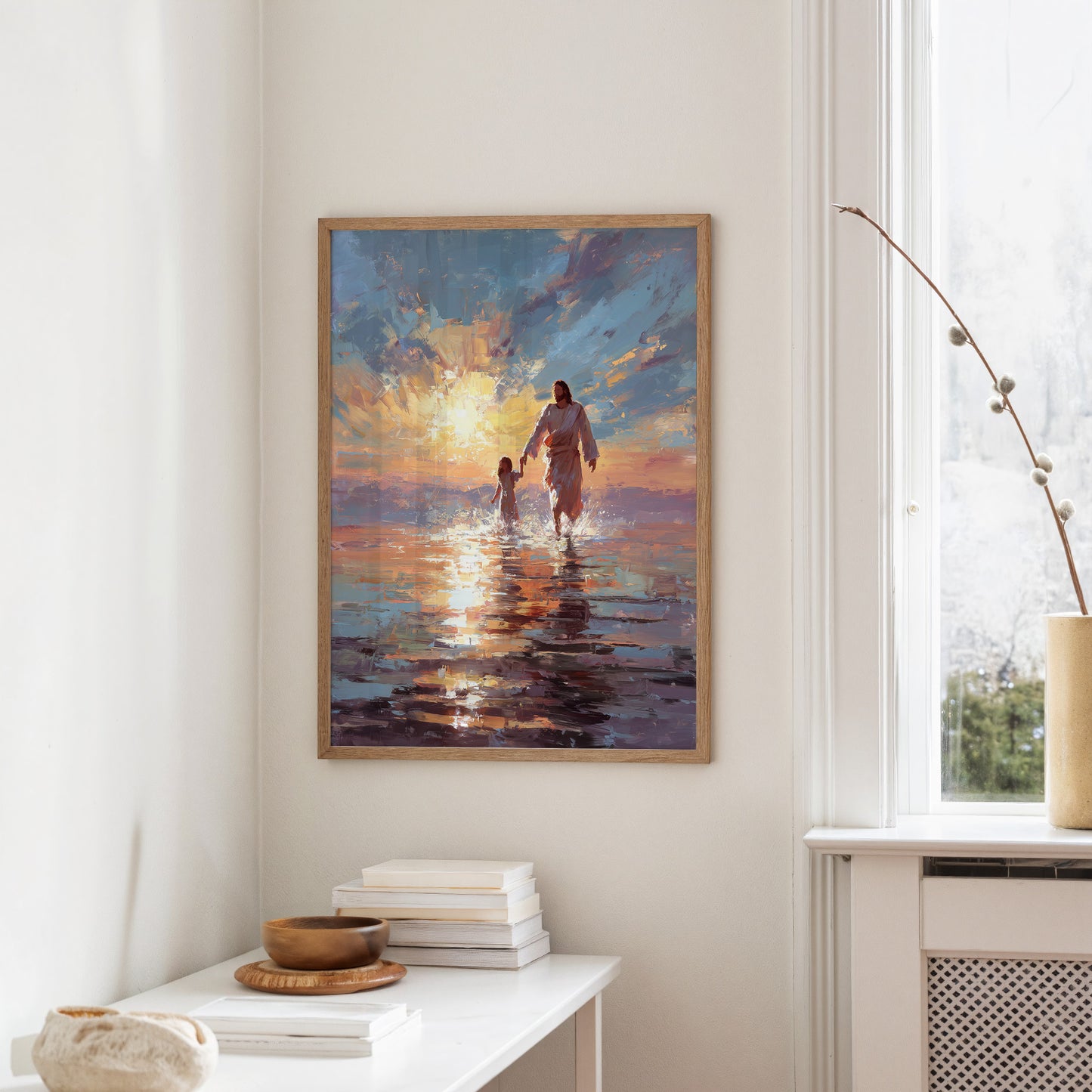 Gentle Steps Through Golden Waters