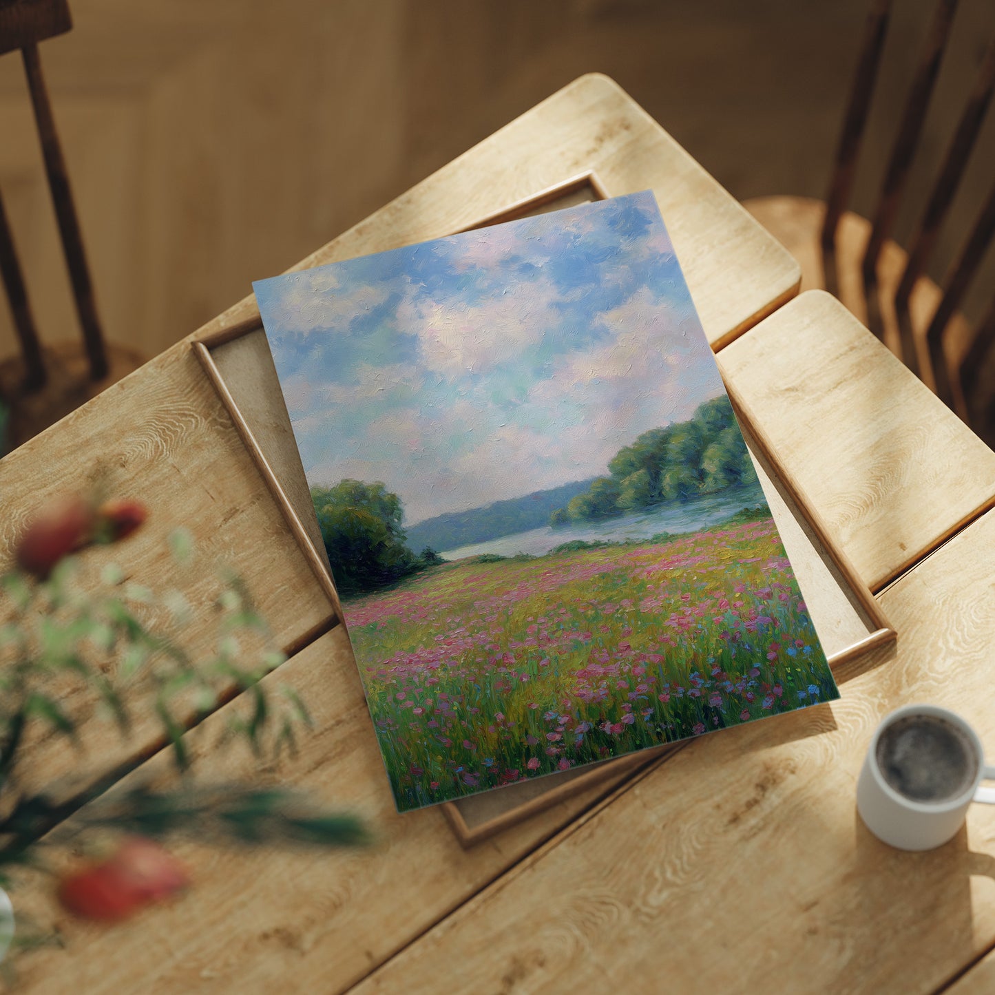 Wildflowers Drift Toward Distant Shore