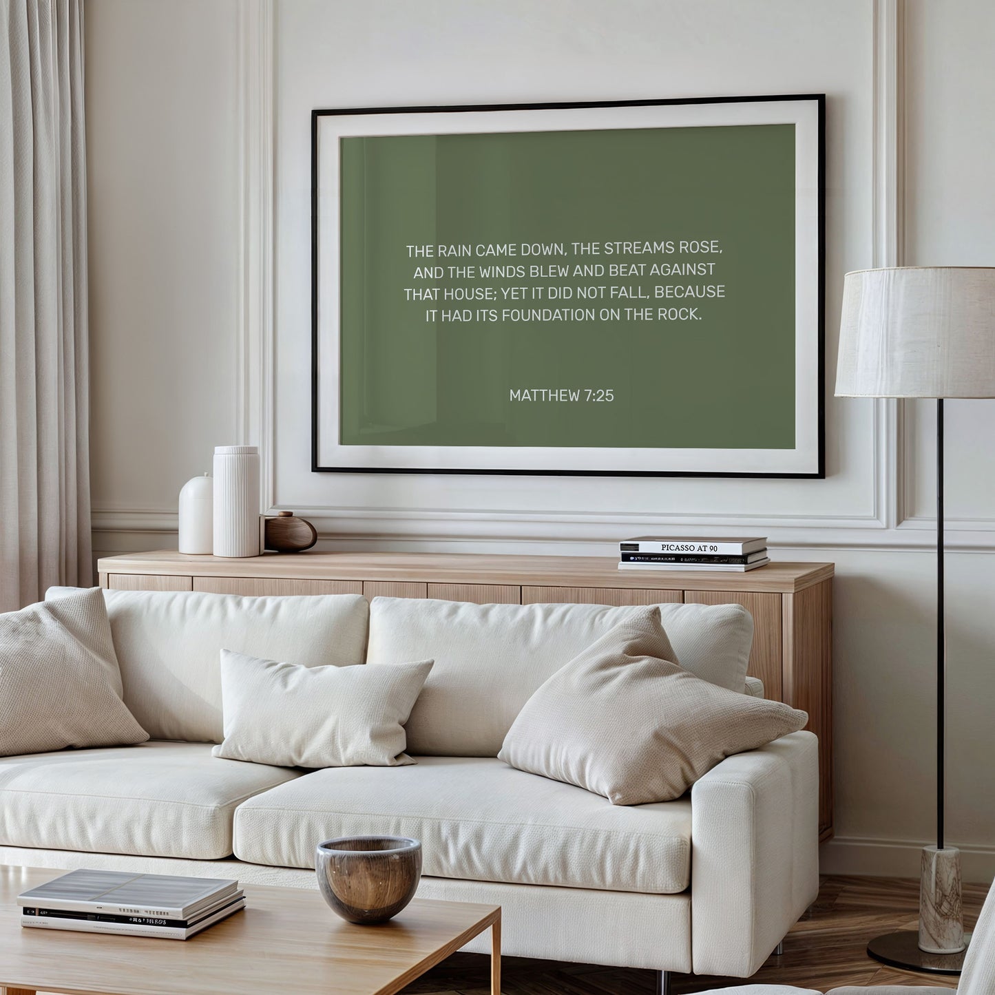 Ancient Words On Sage Canvas