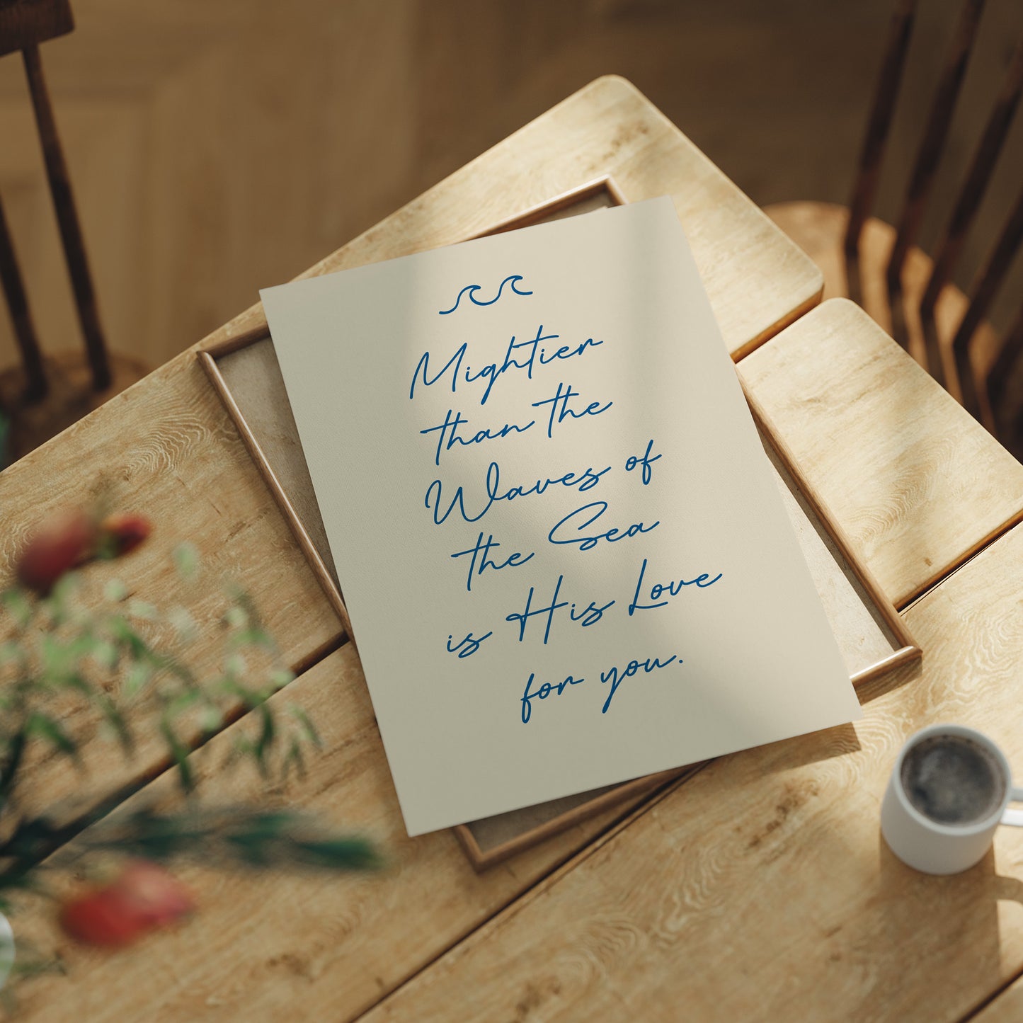 Ocean Promises In Flowing Script