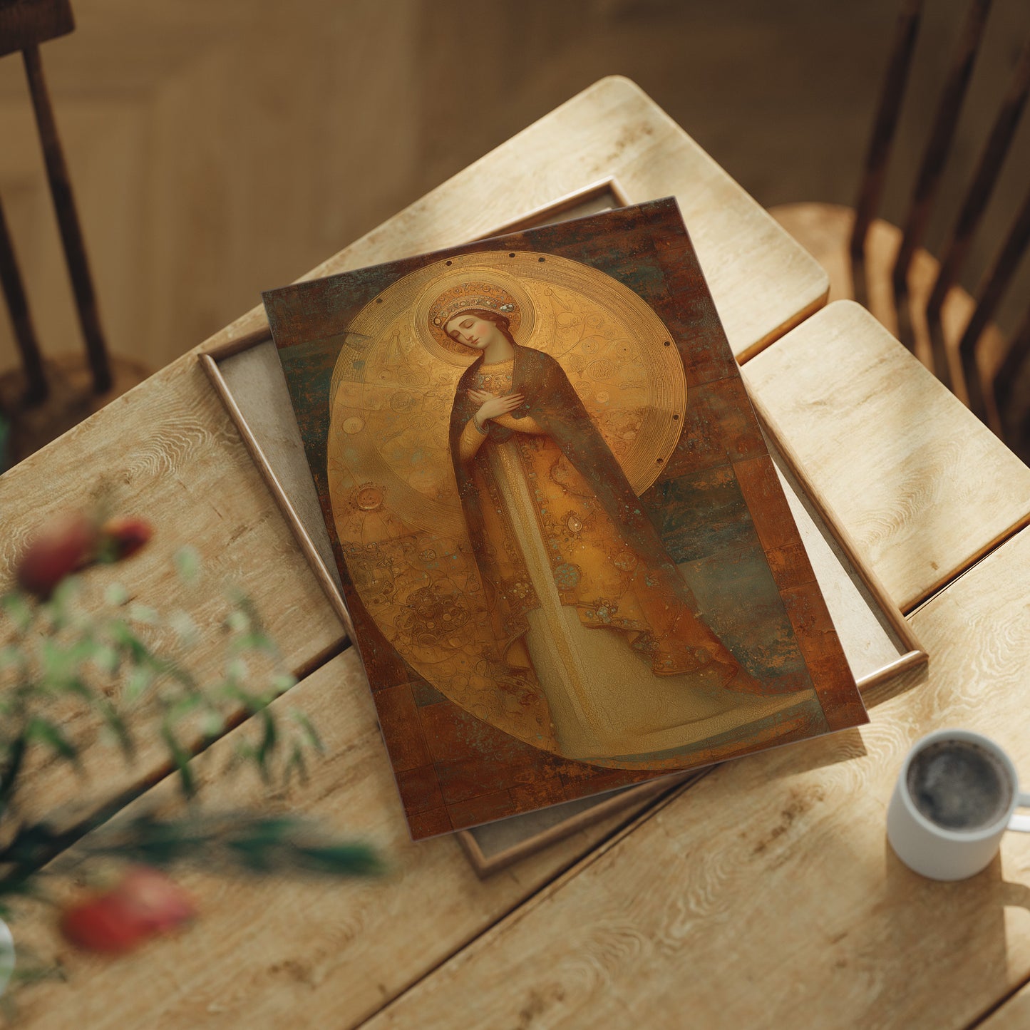 Gilded Devotion in Contemplative Silence