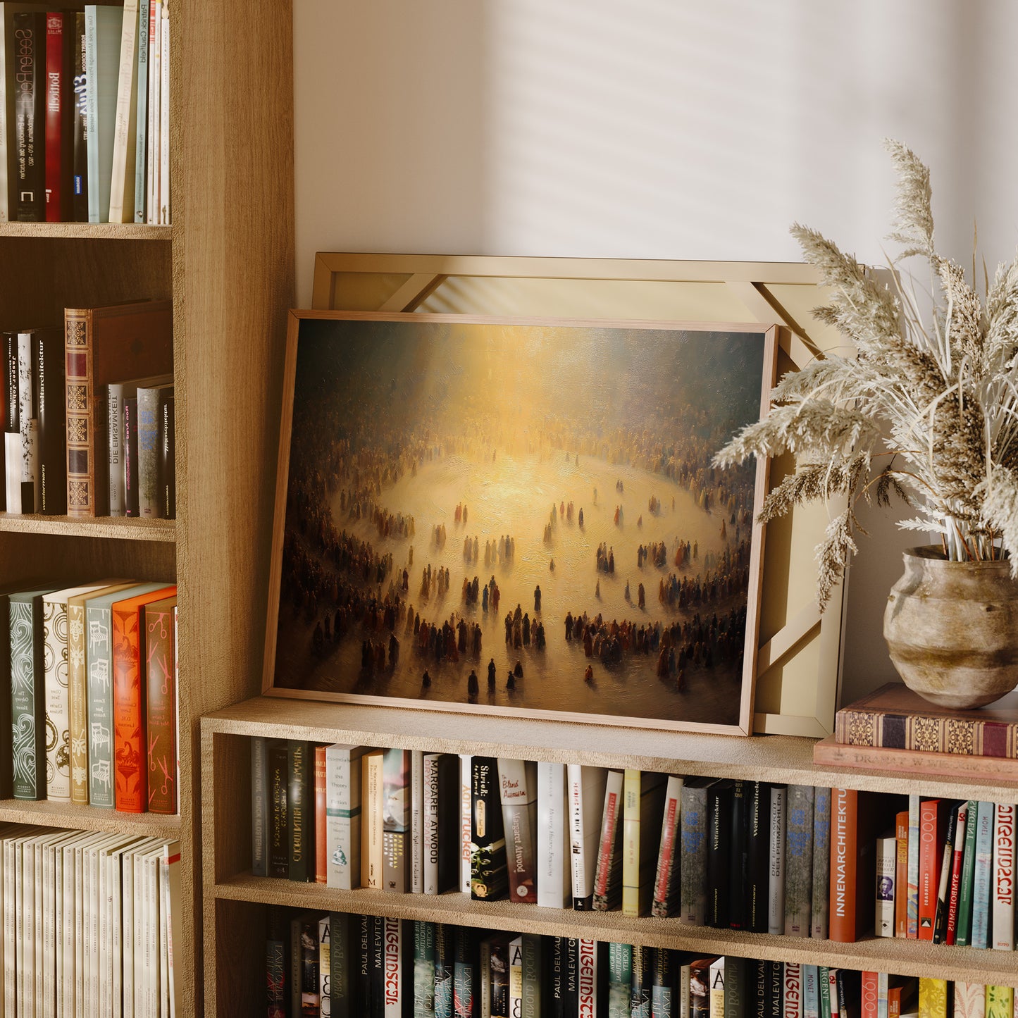 Luminous Gathering In Golden Mist