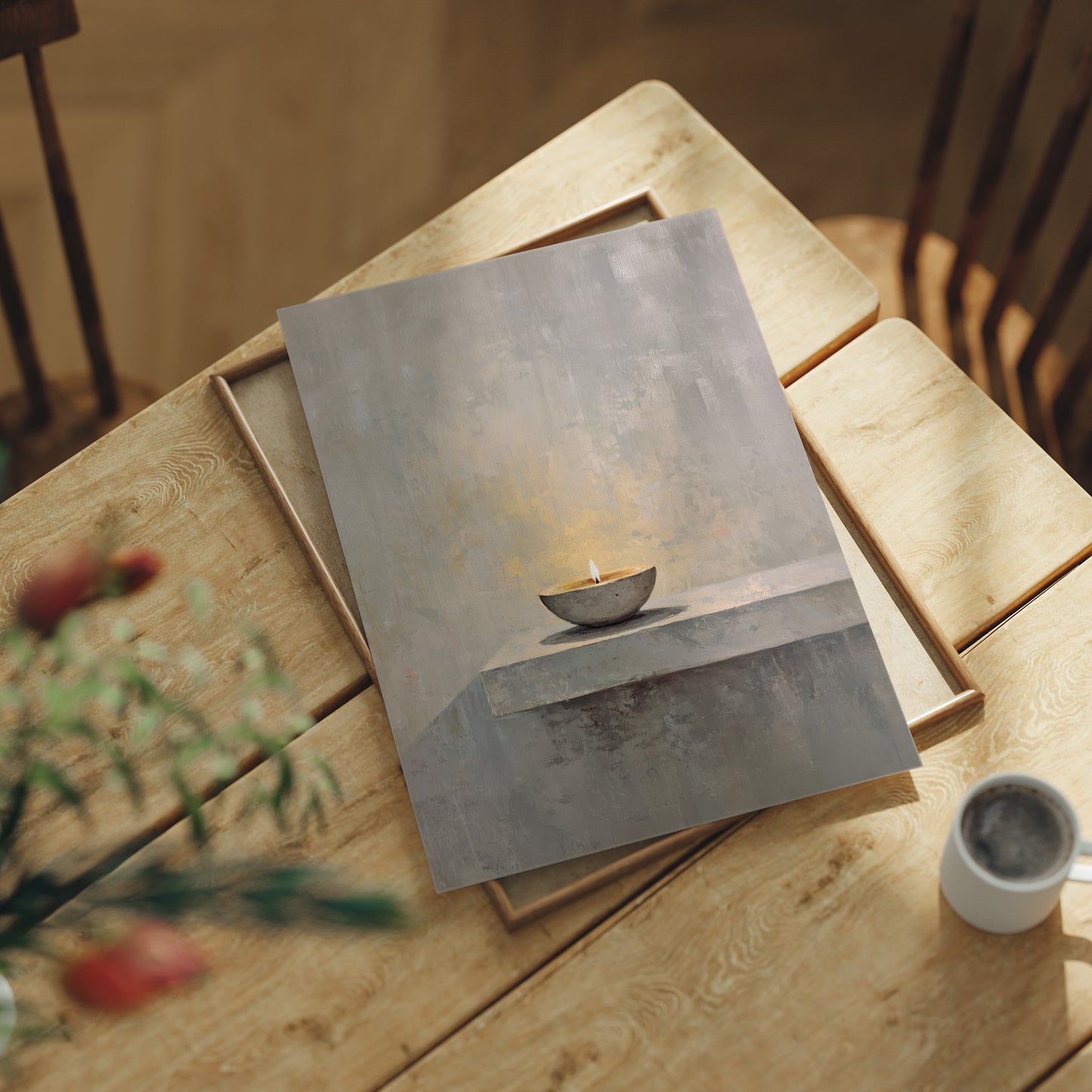 Solitary Flame Whispers Quiet Contemplation