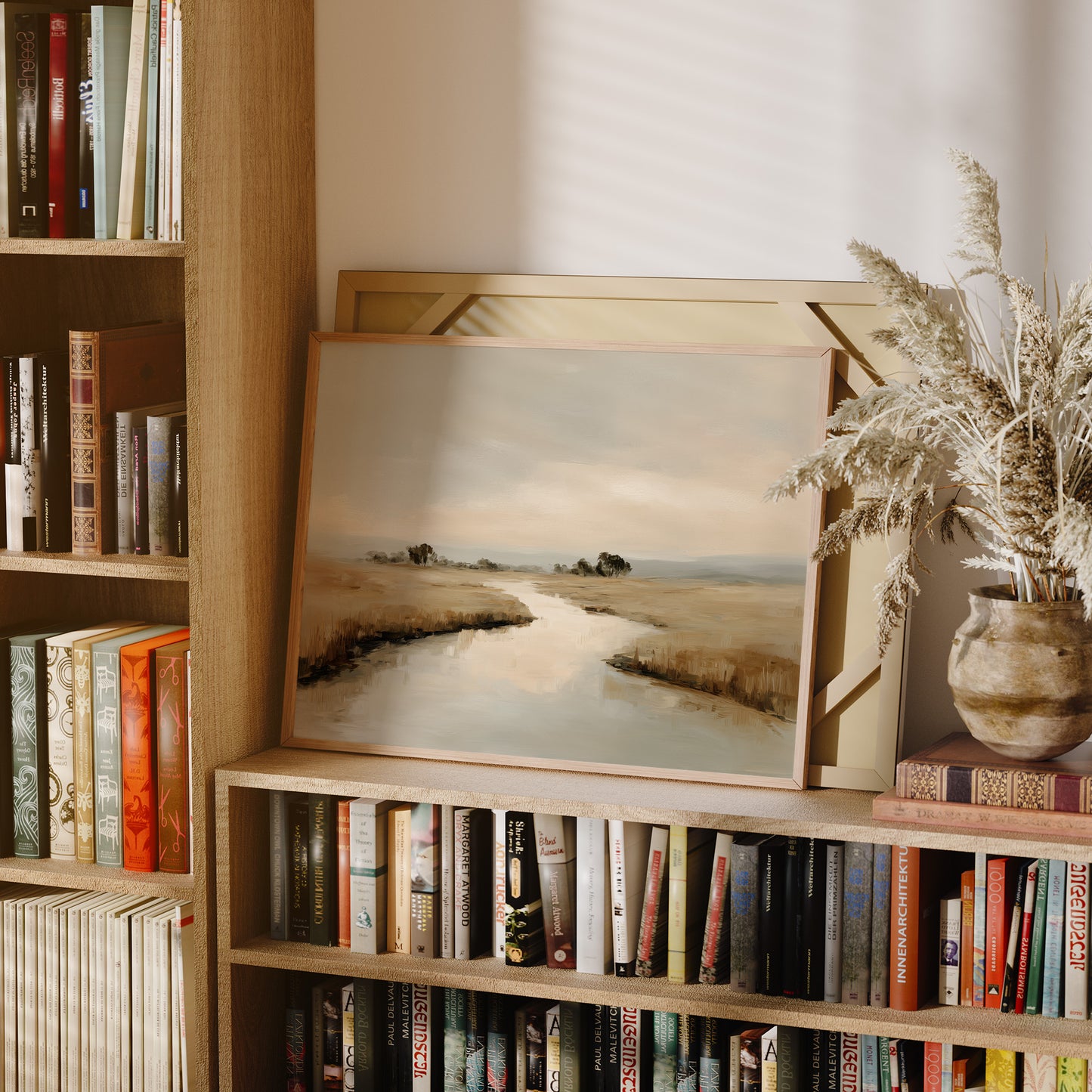 Whispered Reflections Across Ivory Marshlands