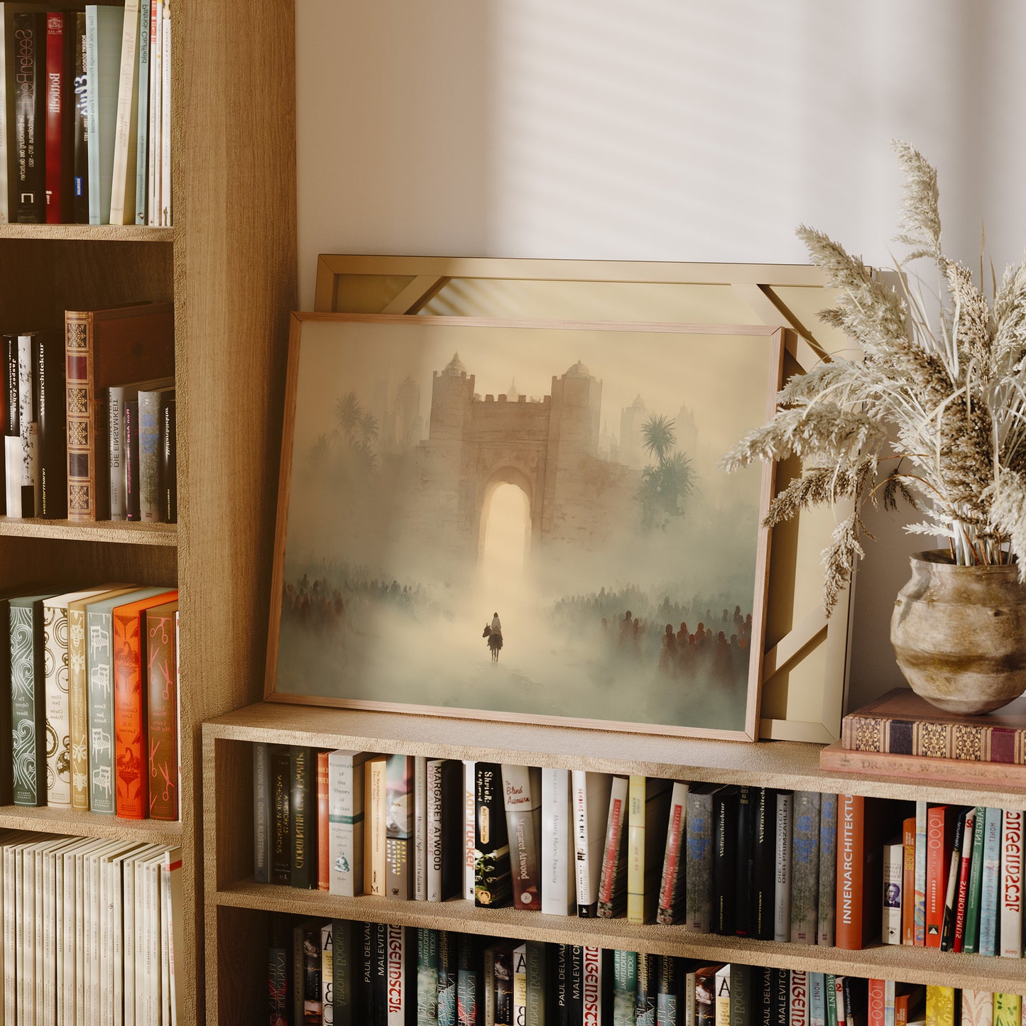 Ancient Gateway Beckons Through Desert Haze