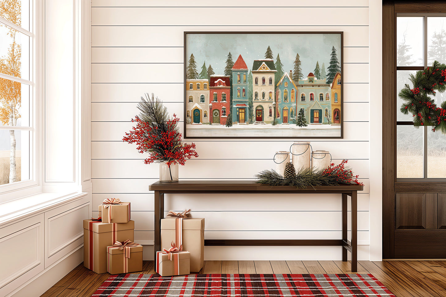 Whimsical Village Embraces Winter's Charm