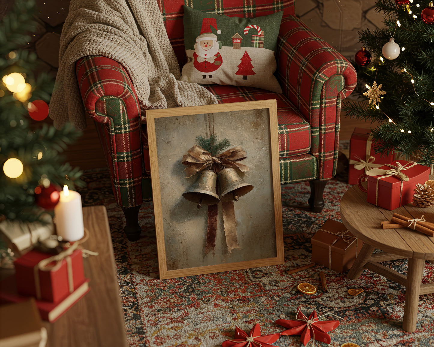 Yuletide Harmony: Silver Bells and Pine
