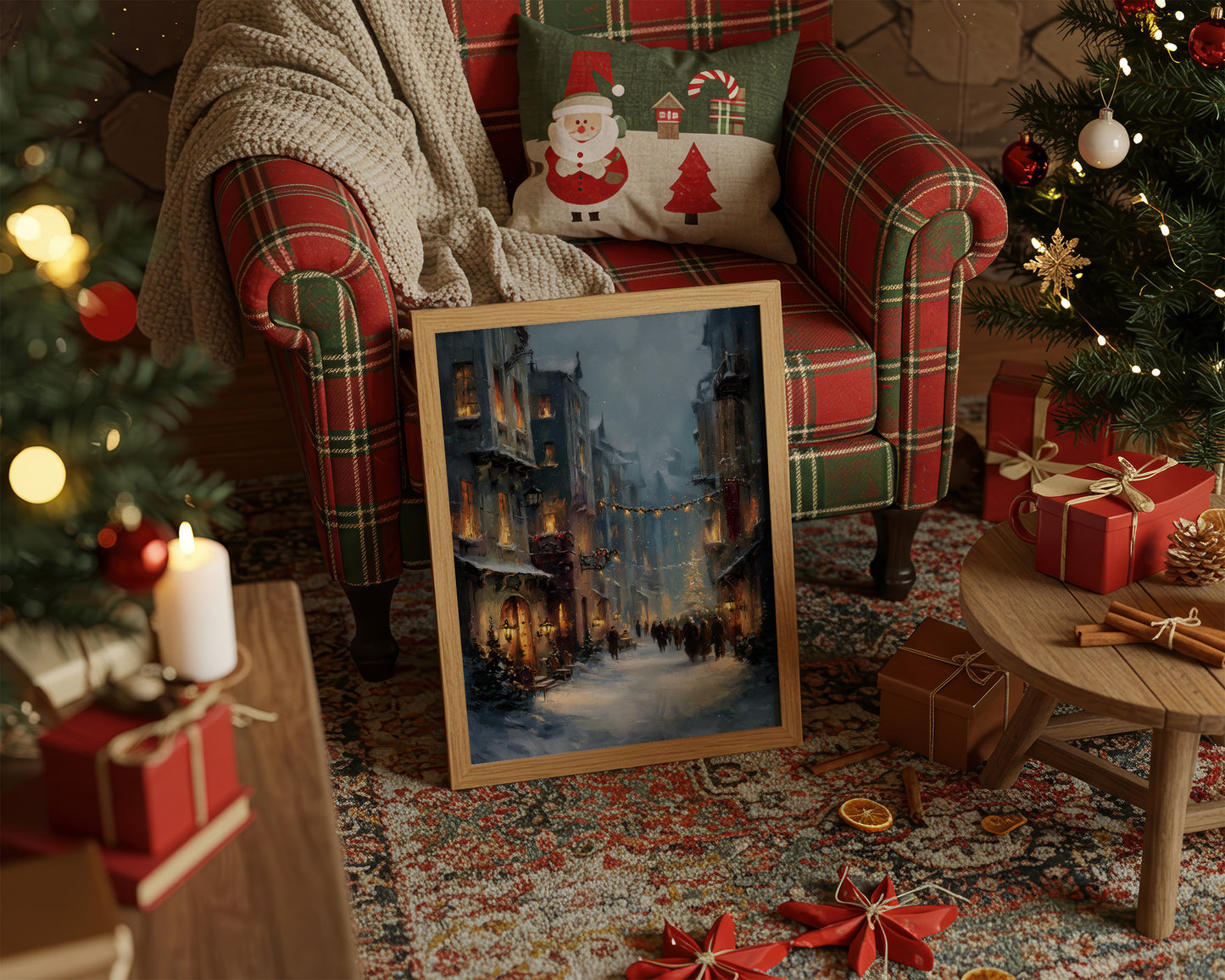 Winter's Embrace: An Old Town Reverie