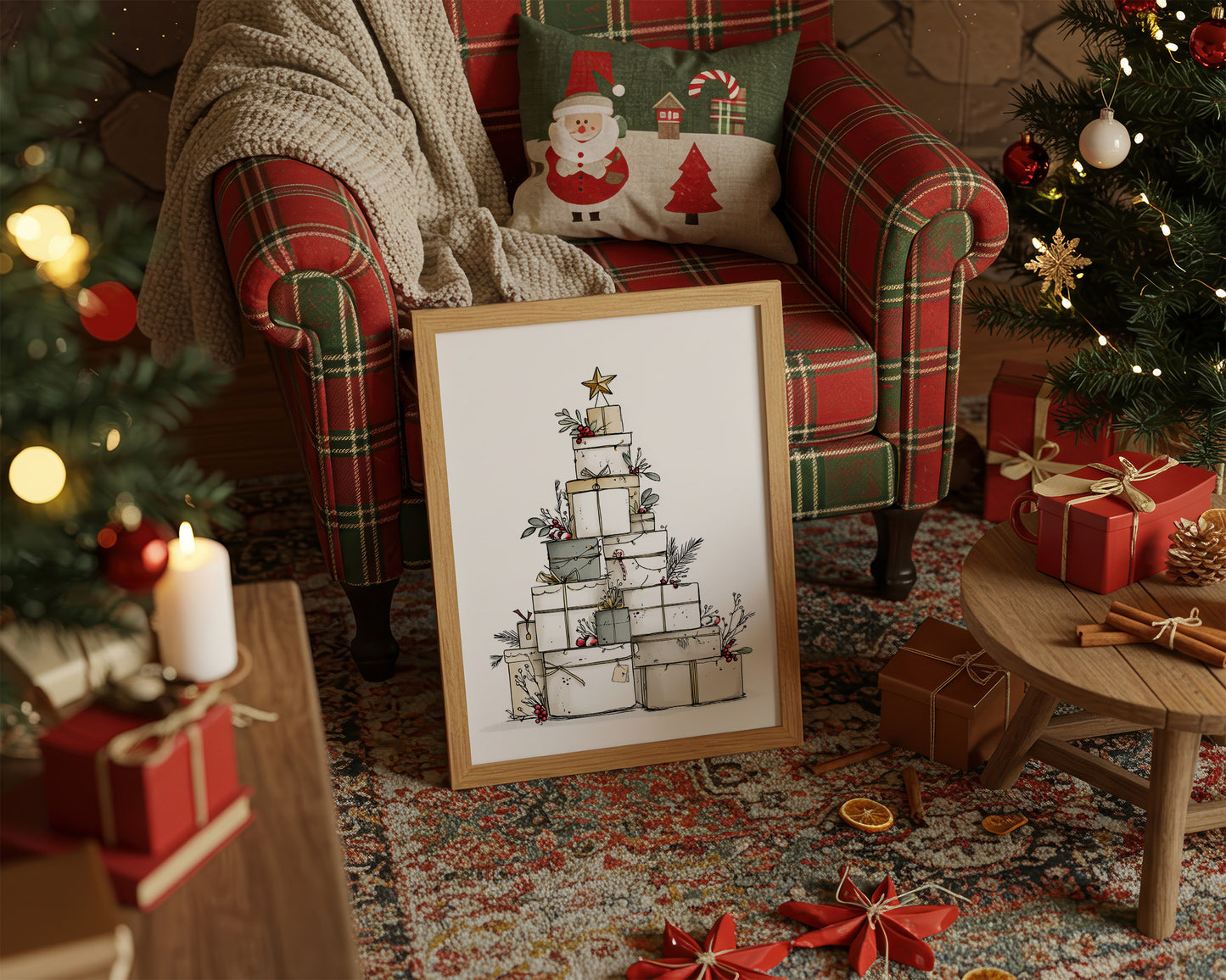 Presents Pyramid: A Festive Tower of Gifts